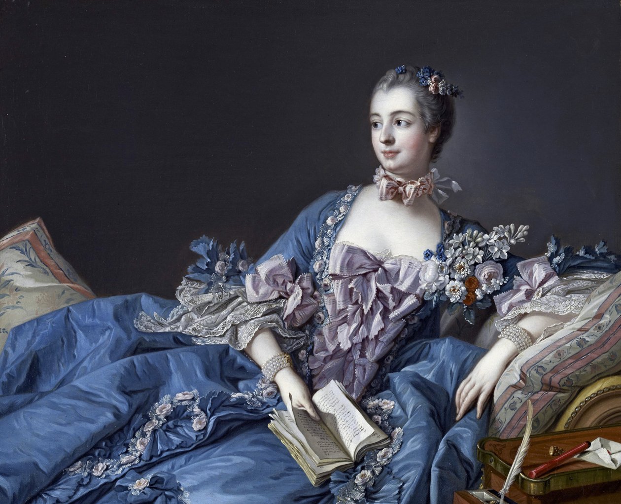 蓬巴杜侯爵夫人 (1721-1764) 的肖像 (Jeanne Antoinette Poisson, Marquise de Pompadour 作者 弗朗索瓦·布歇