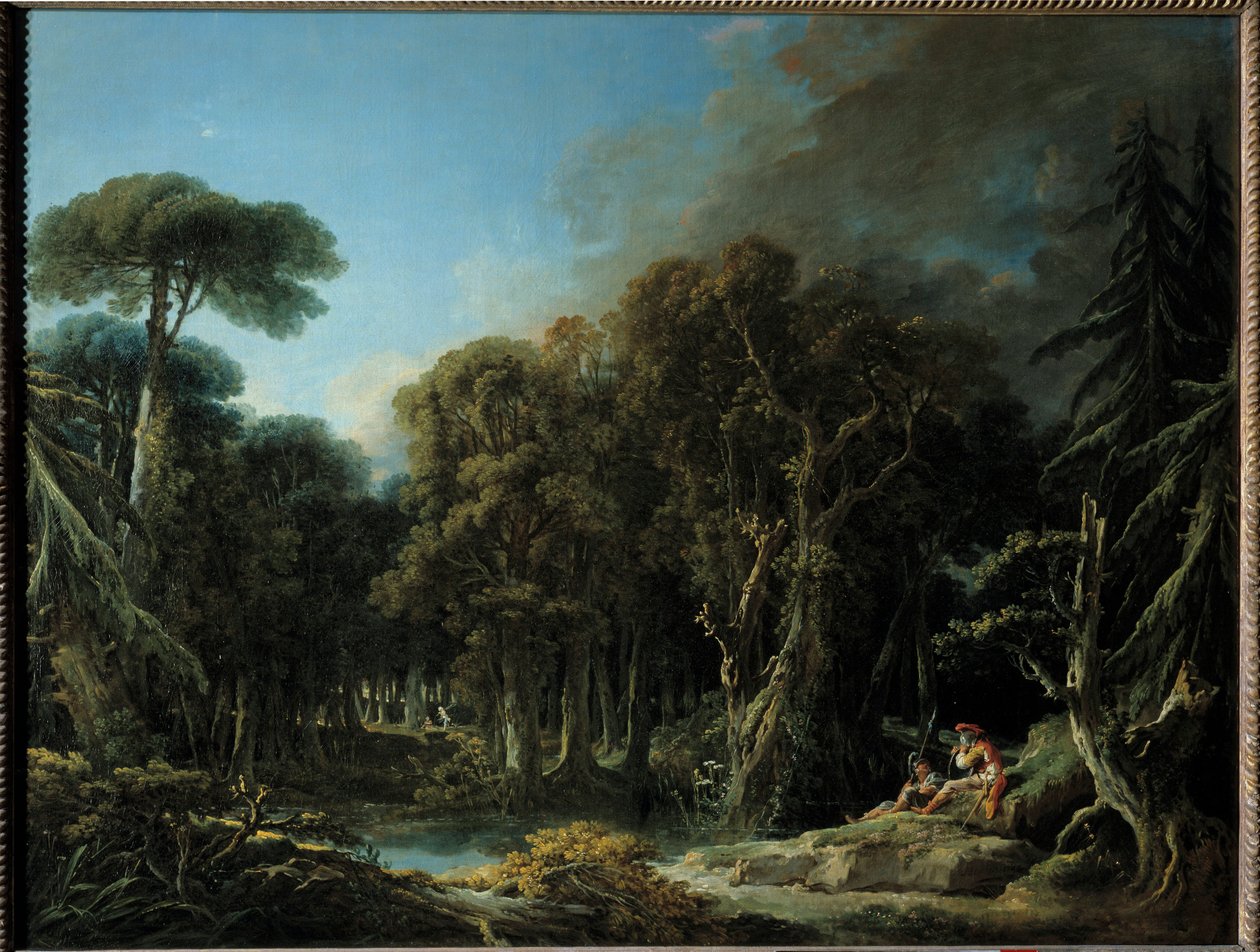 弗朗索瓦·布歇 (Francois Boucher) (1703-1770) 1740 年的森林绘画。 1,31x1,63 m 作者 弗朗索瓦·布歇