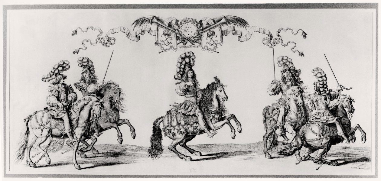 路易十四（1639-1715）c.1662的卡鲁塞尔 作者 弗朗索瓦·夏维