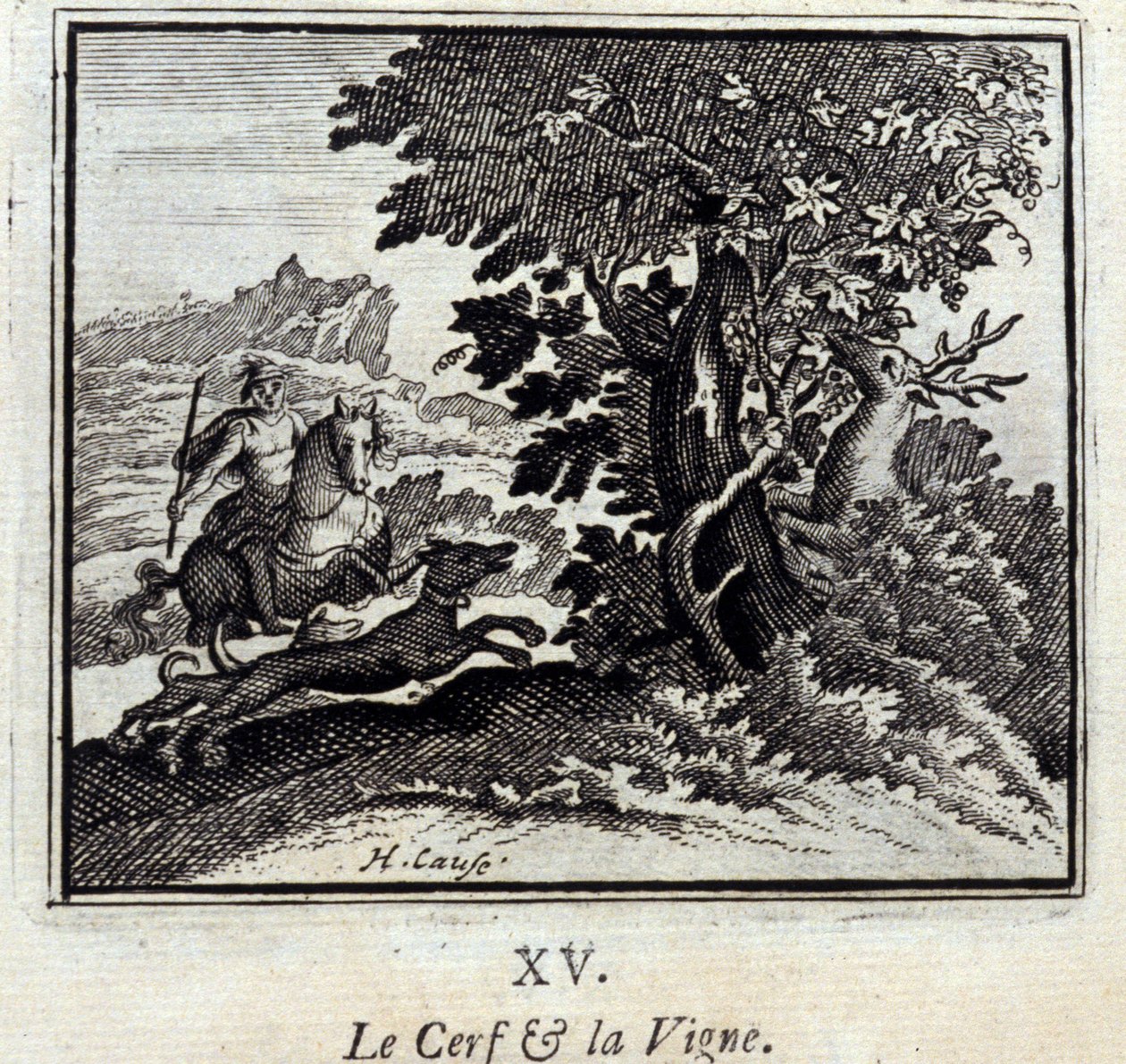 让-德-拉封丹（1621-95）的寓言。插图：弗朗索瓦-肖沃（1613-1676）。1728年的版本。 作者 弗朗索瓦·夏维