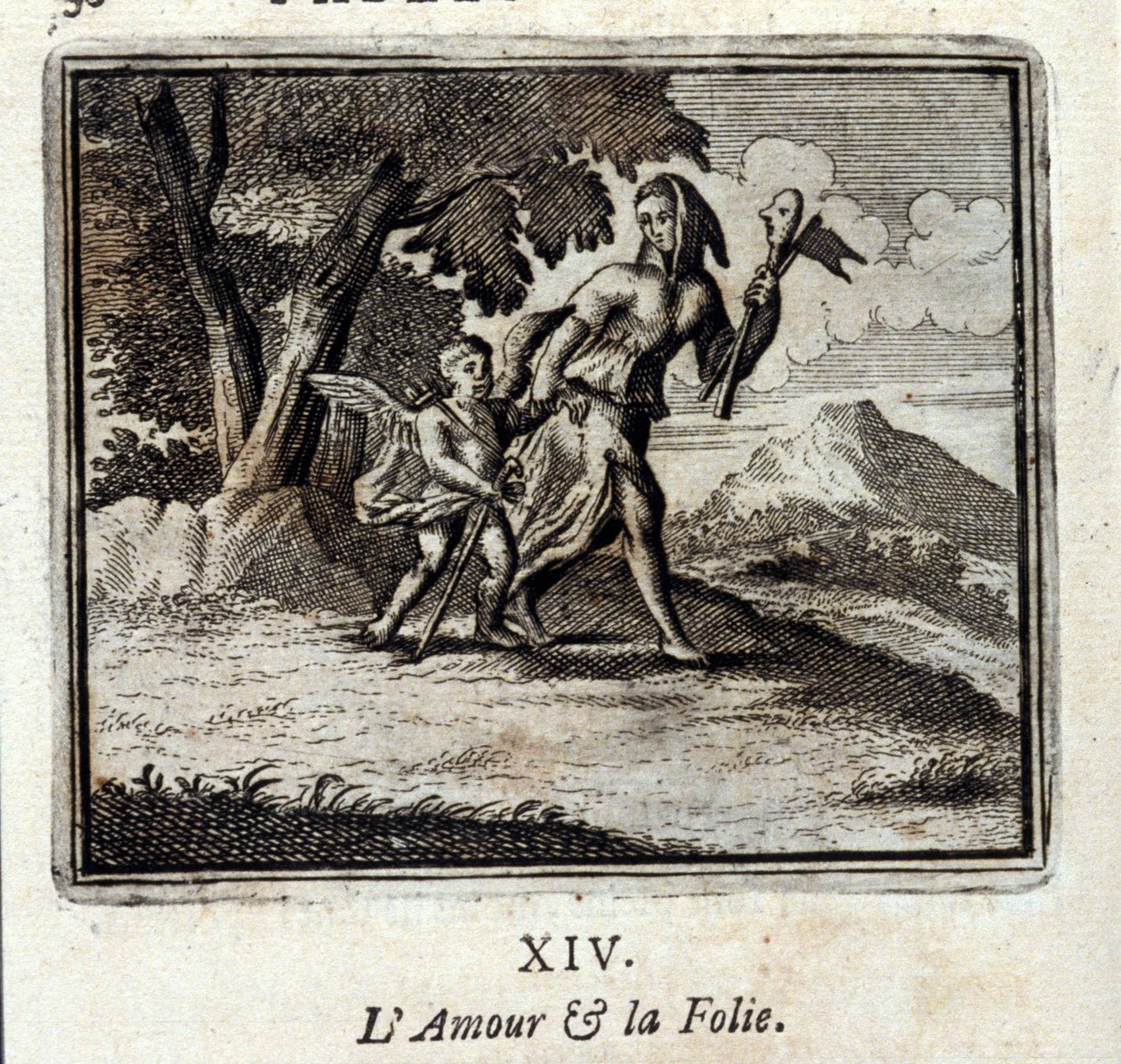 爱与疯狂。Jean de La Fontaine (1621-95)的寓言。插图：François Chauveau（1613-1676）。1728年的版本。 作者 弗朗索瓦·夏维