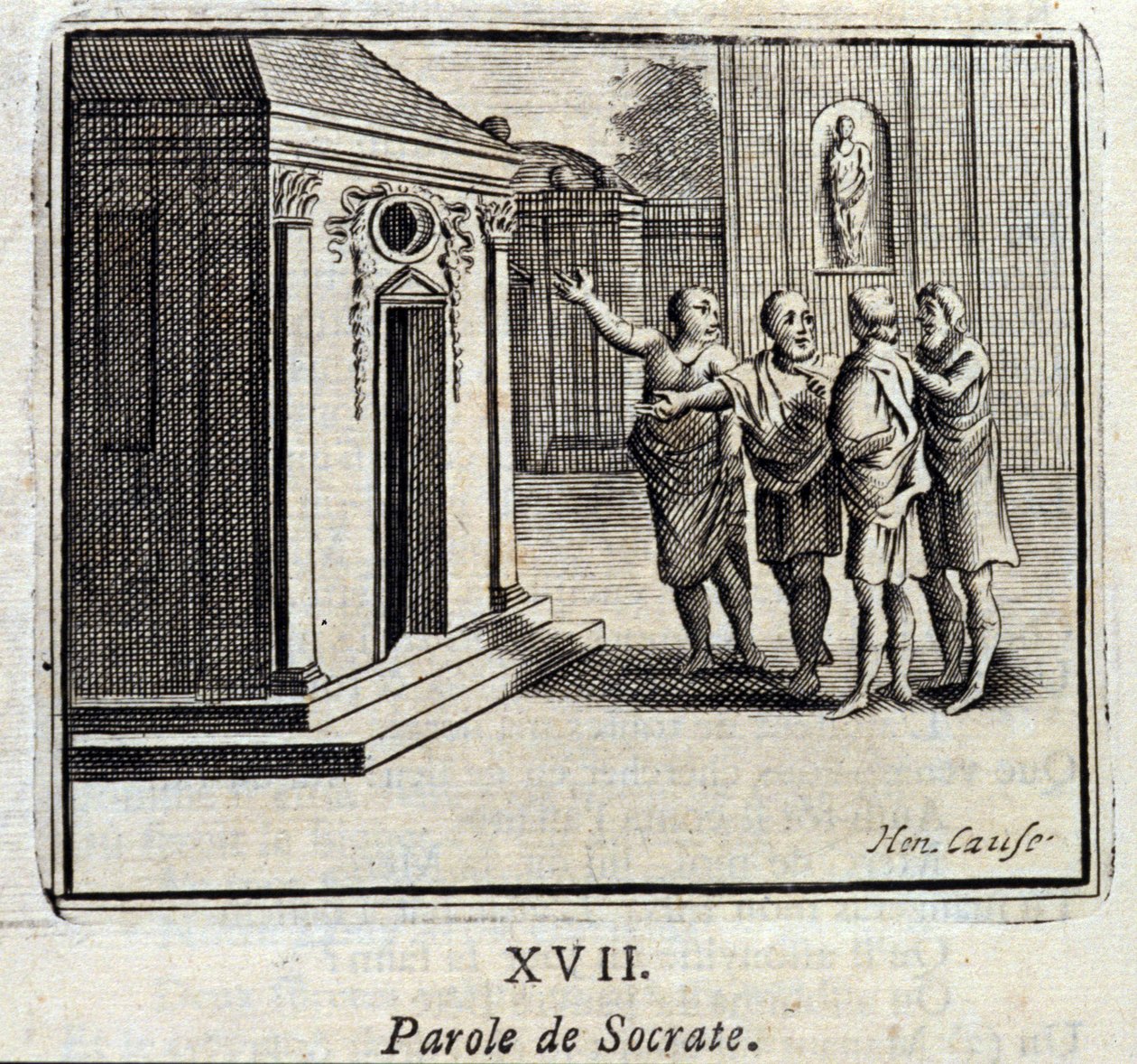 苏格拉底的话。Jean de La Fontaine (1621-95)的寓言。插图：François Chauveau（1613-1676）。1728年的版本。 作者 弗朗索瓦·夏维