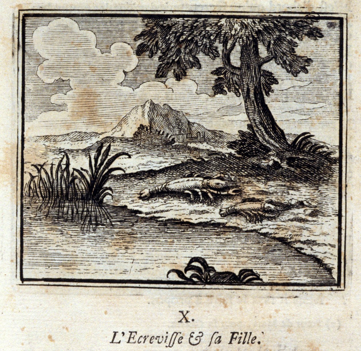 克里维塞和他的女儿。Jean de La Fontaine (1621-95)的寓言。插图：François Chauveau（1613-1676）。1728年的版本。 作者 弗朗索瓦·夏维