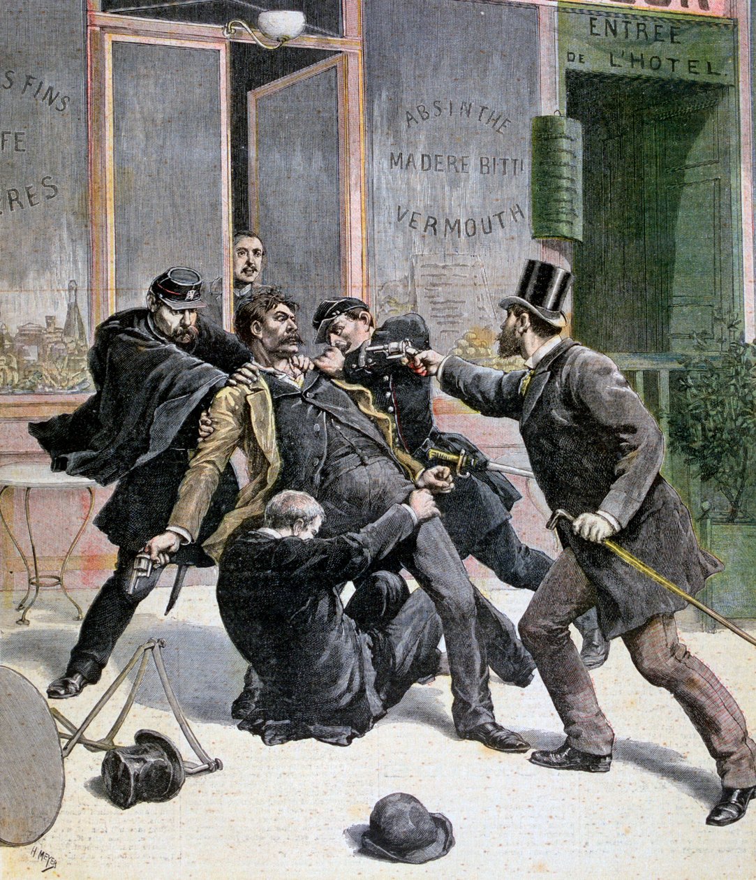 拉瓦乔尔的被捕，1892年 作者 弗朗索瓦·克劳狄斯·科宁斯坦