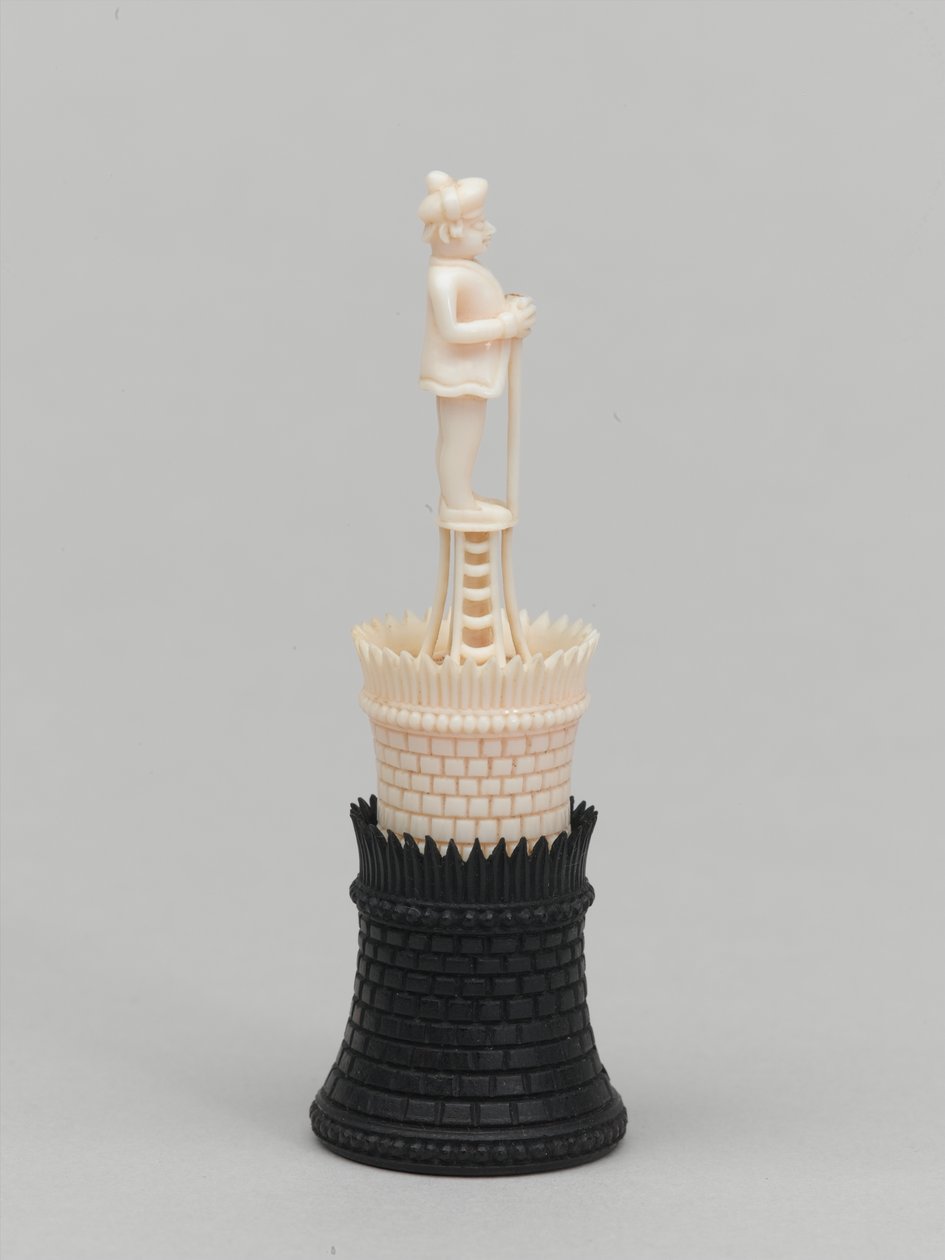 黑鸦，棋子，印度，约1820年 作者 弗朗索瓦·杜波依斯（Francois Dubois）