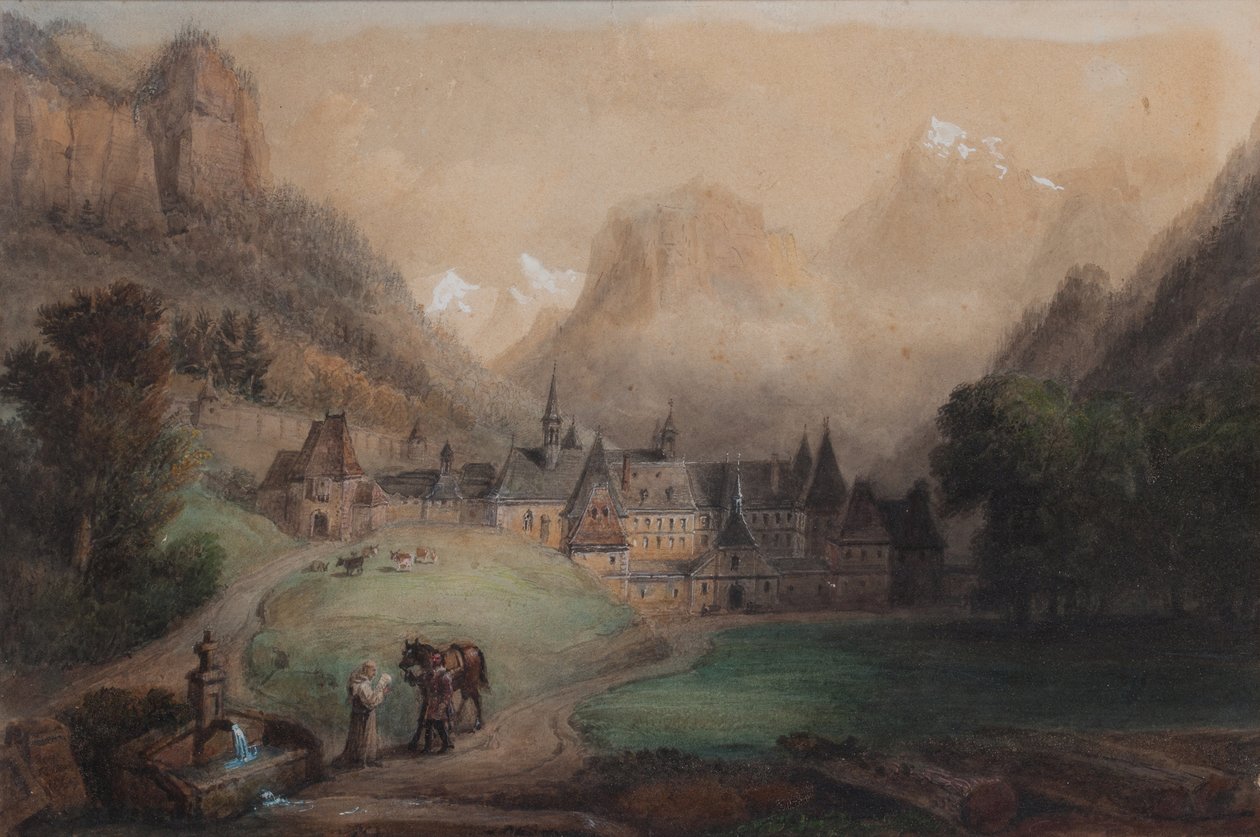 La Grande Chartreuse 1869（纸本水彩） 作者 弗朗索瓦·埃德梅·里科伊斯