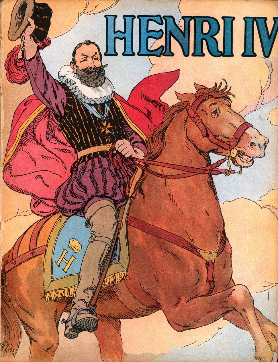 国王亨利四世（1553-1610）（法国国王亨利四世）Francois Edouard Zier（1856-1924）在《我们的荣耀-国家》中的插图1920年 作者 弗朗索瓦·爱德华·齐尔