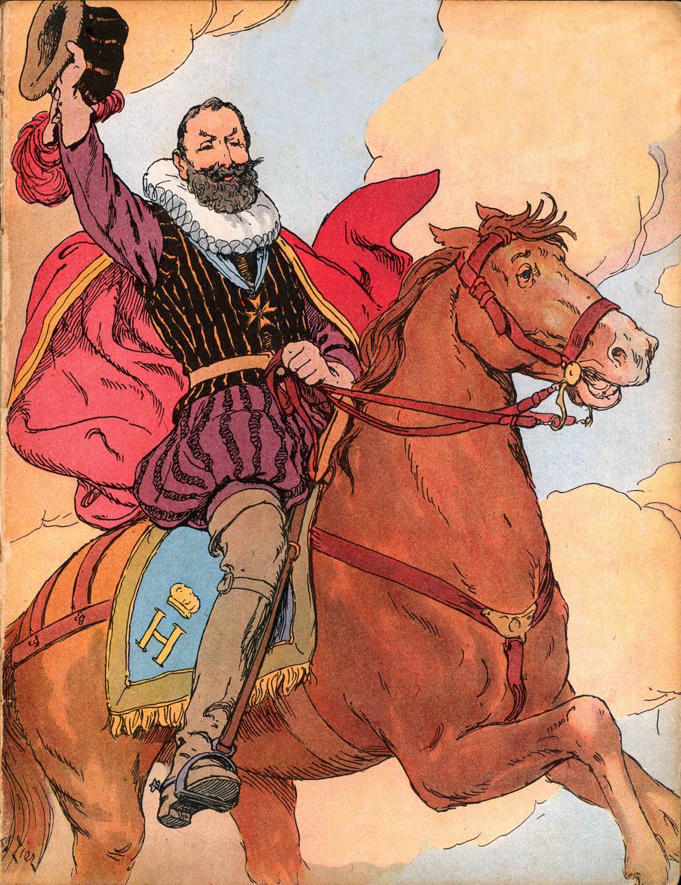 国王亨利四世（1553-1610）（法国国王亨利四世）Francois Edouard Zier（1856-1924）在《我们的荣耀-国家》中的插图1920年 作者 弗朗索瓦·爱德华·齐尔