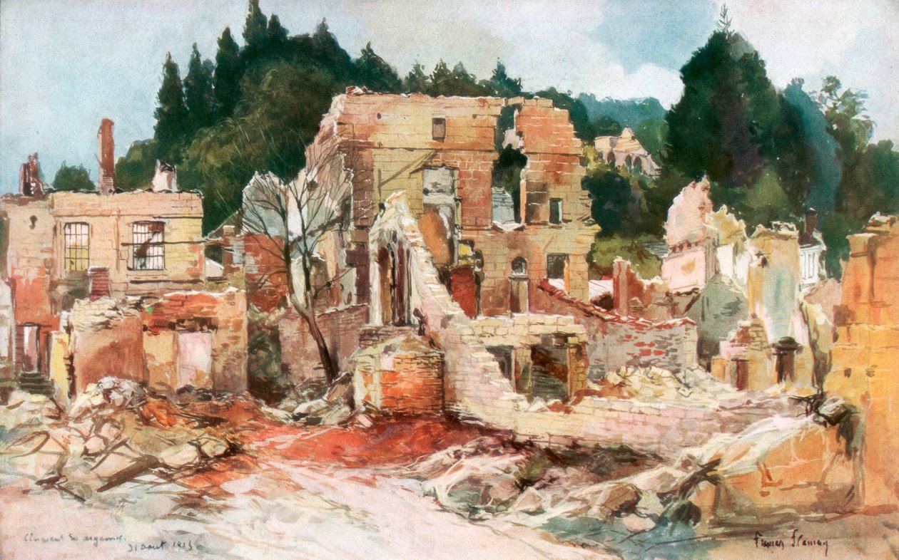 1915年8月，法国，阿勒贡河畔克莱蒙市，1926年。 作者 弗朗索瓦·弗拉蒙