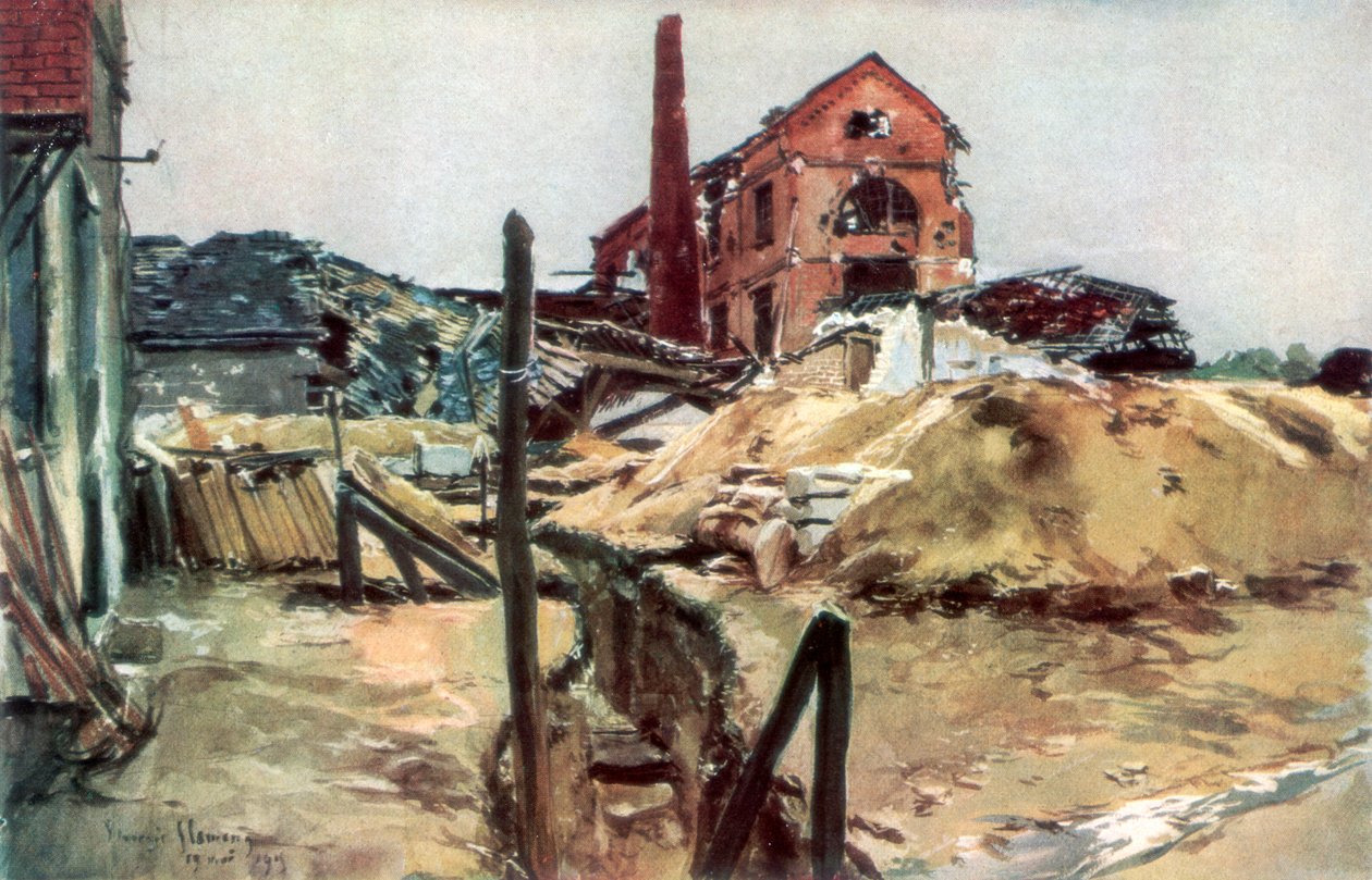 1915年5月19日，Soissons，1926年的工厂大厦。 作者 弗朗索瓦·弗拉蒙