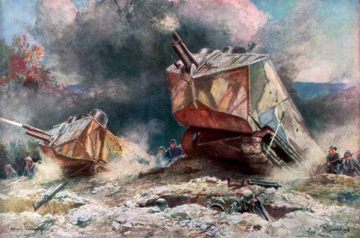 1918年7月，法国坦克突击队，1926年 作者 弗朗索瓦·弗拉蒙