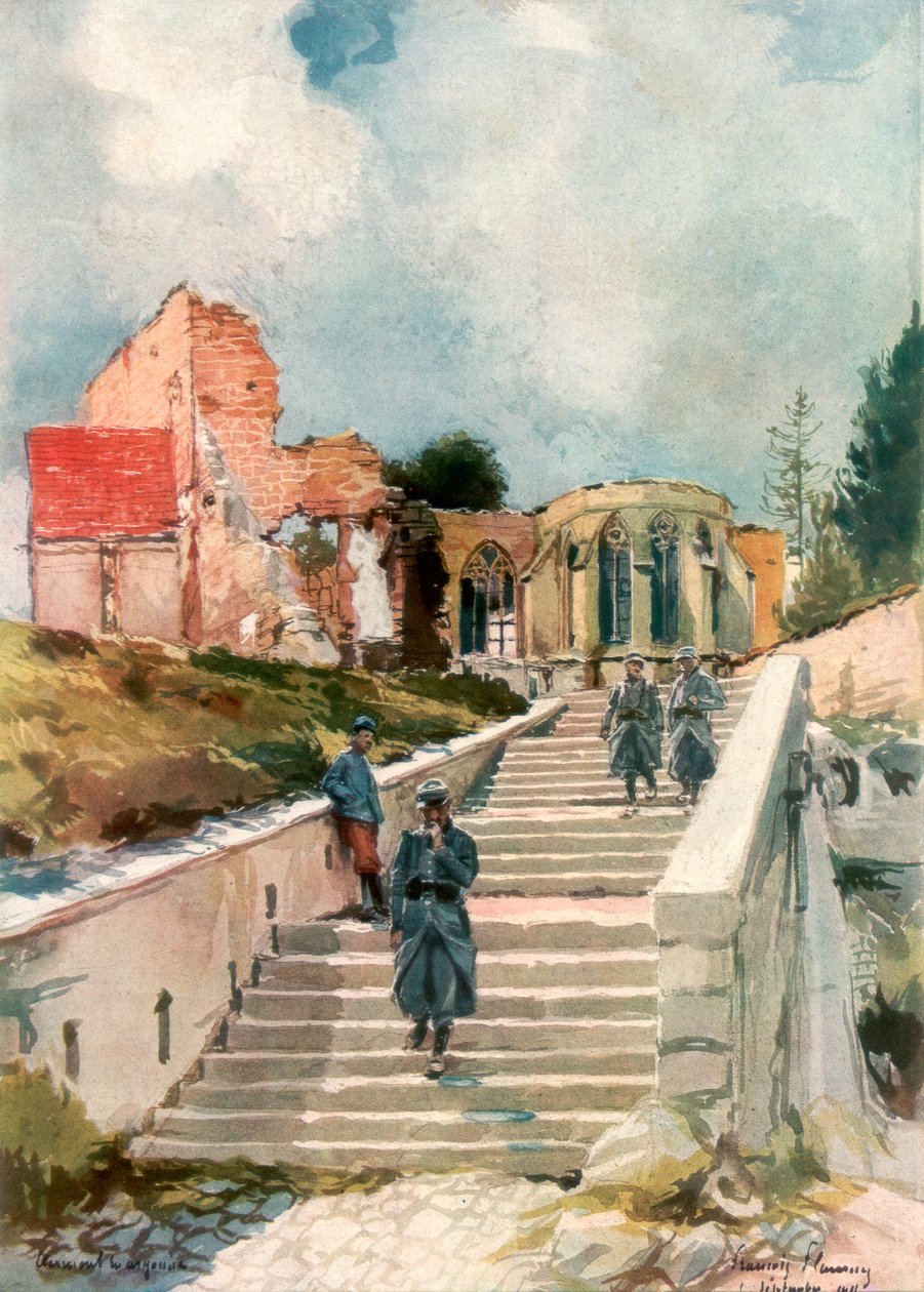 1915年，1926年，法国克莱蒙·昂阿贡教堂。 作者 弗朗索瓦·弗拉蒙