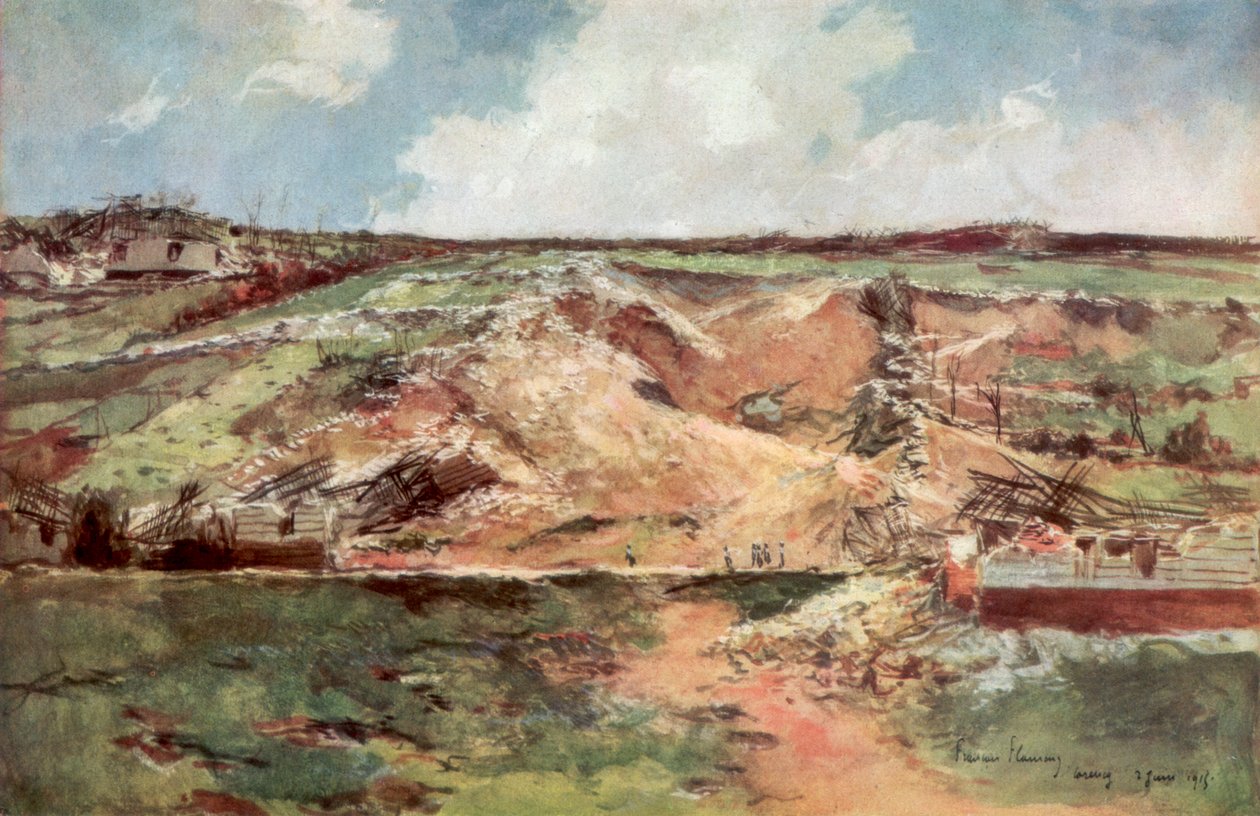 1915年6月，法国Artois，《 Carency漏斗》，1926年6月。 作者 弗朗索瓦·弗拉蒙