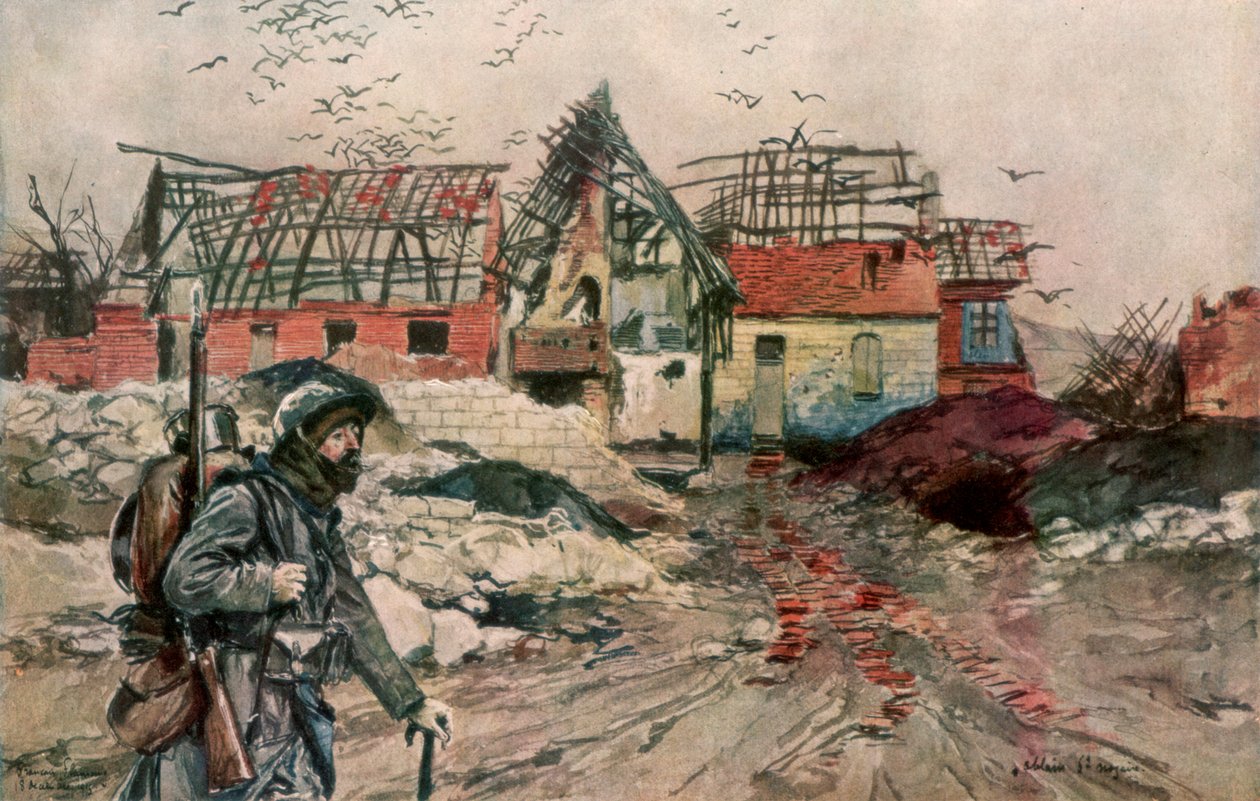 1915年12月18日，法国阿图瓦，阿布兰-圣纳泽尔遗址，1926年。 作者 弗朗索瓦·弗拉蒙