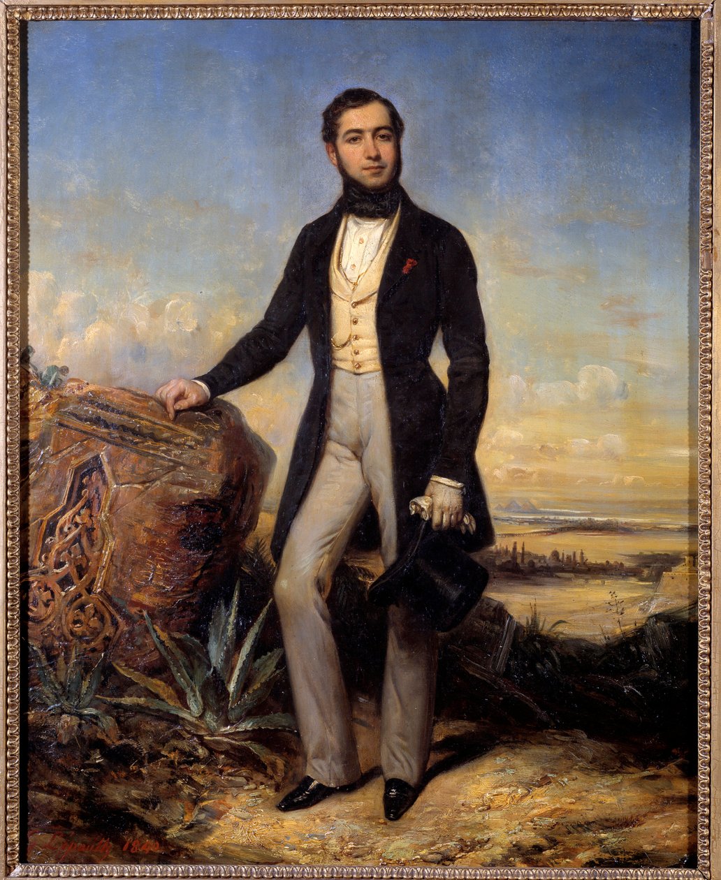 Portrait of Ferdinand de Lesseps (1805-1894), French diplomat and entrepreneur. Painting by Francois Gabriel Lepaulle (1804-1886) 作者 弗朗索瓦·加布里埃尔·纪尧姆·勒帕勒