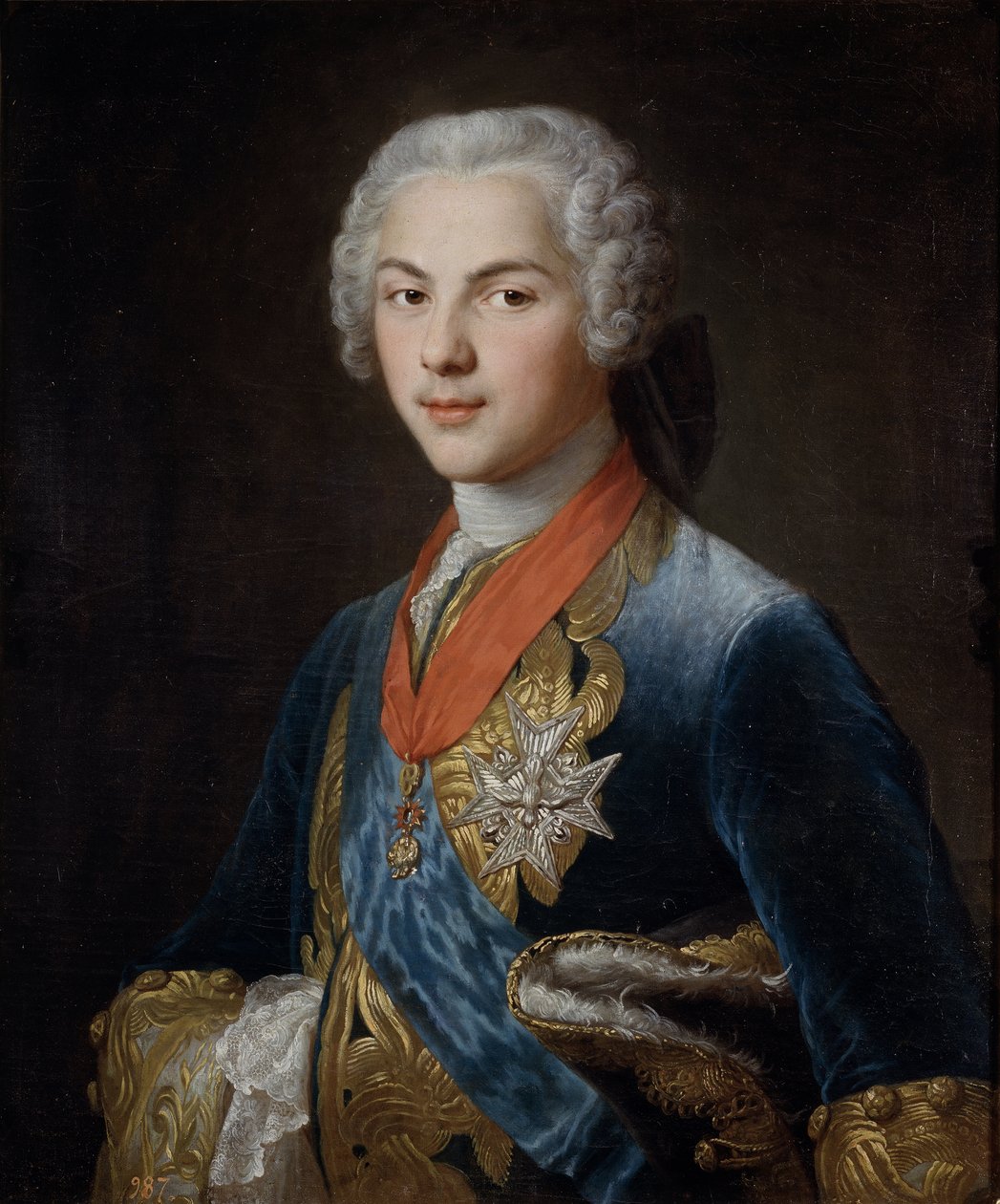 路易，法国王太后17291765，路易十五国王的儿子，c。 1745年 作者 弗朗索瓦·休伯特·杜埃