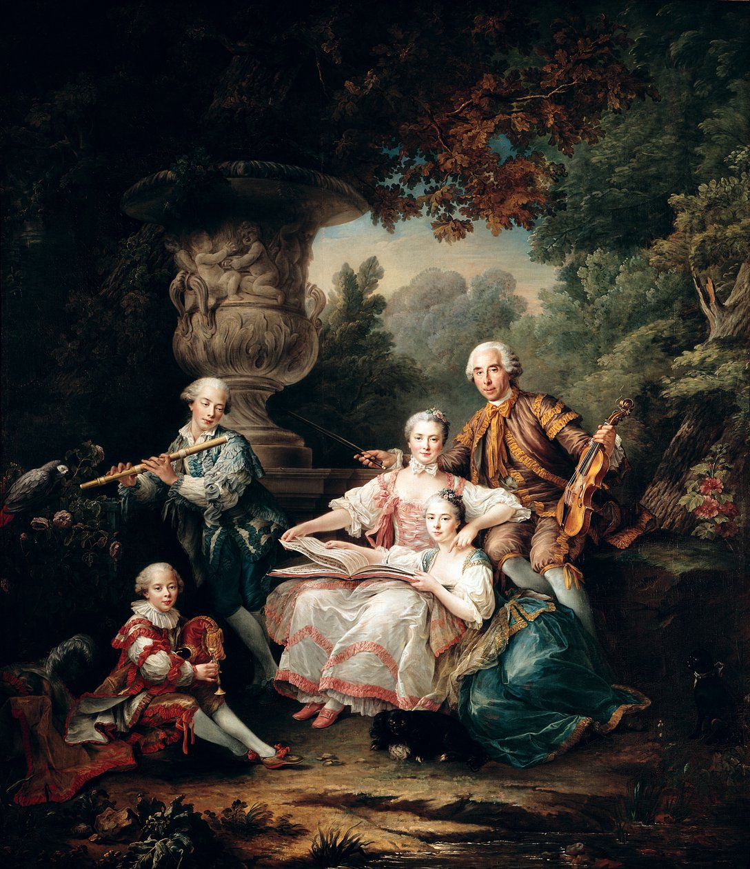 Louis du Bouchet（1645-1716）Marquis de Sourches和他的家人，1750年 作者 弗朗索瓦·休伯特·杜埃
