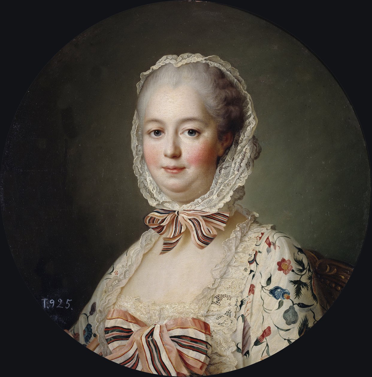 蓬巴杜侯爵夫人的肖像（1721-1764） - 弗朗索瓦·休伯特·德鲁埃（1727-1775）。 布面油画 作者 弗朗索瓦·休伯特·杜埃