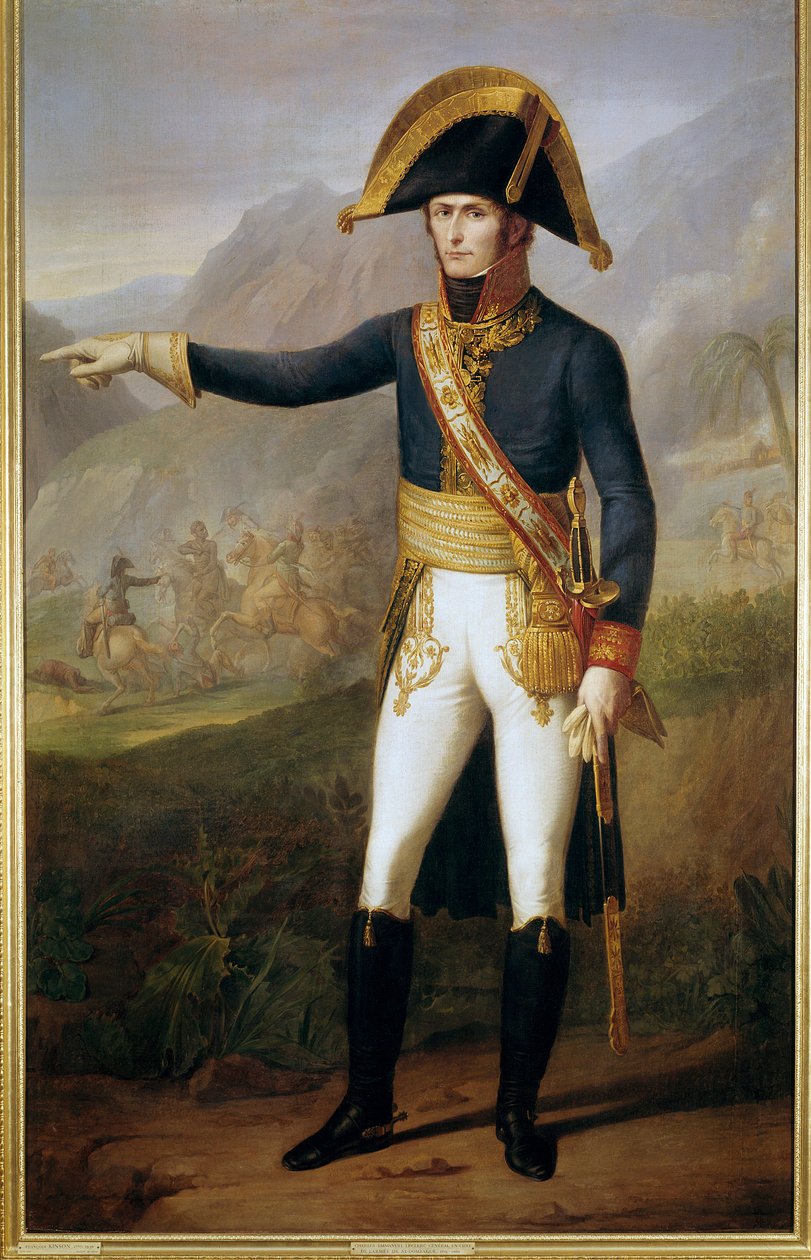 查尔斯-伊曼纽尔-勒克莱尔(1772-1802)圣多明各军队将军的腰部画像 弗朗索瓦-约瑟夫-金森(1770-1839)或金森的画。1804年，太阳。2,07 x 1,27 m - 查尔斯-伊曼纽尔-勒克莱尔(1772-1802)的全身画像，军队的将军。 作者 弗朗索瓦·约瑟夫·金森