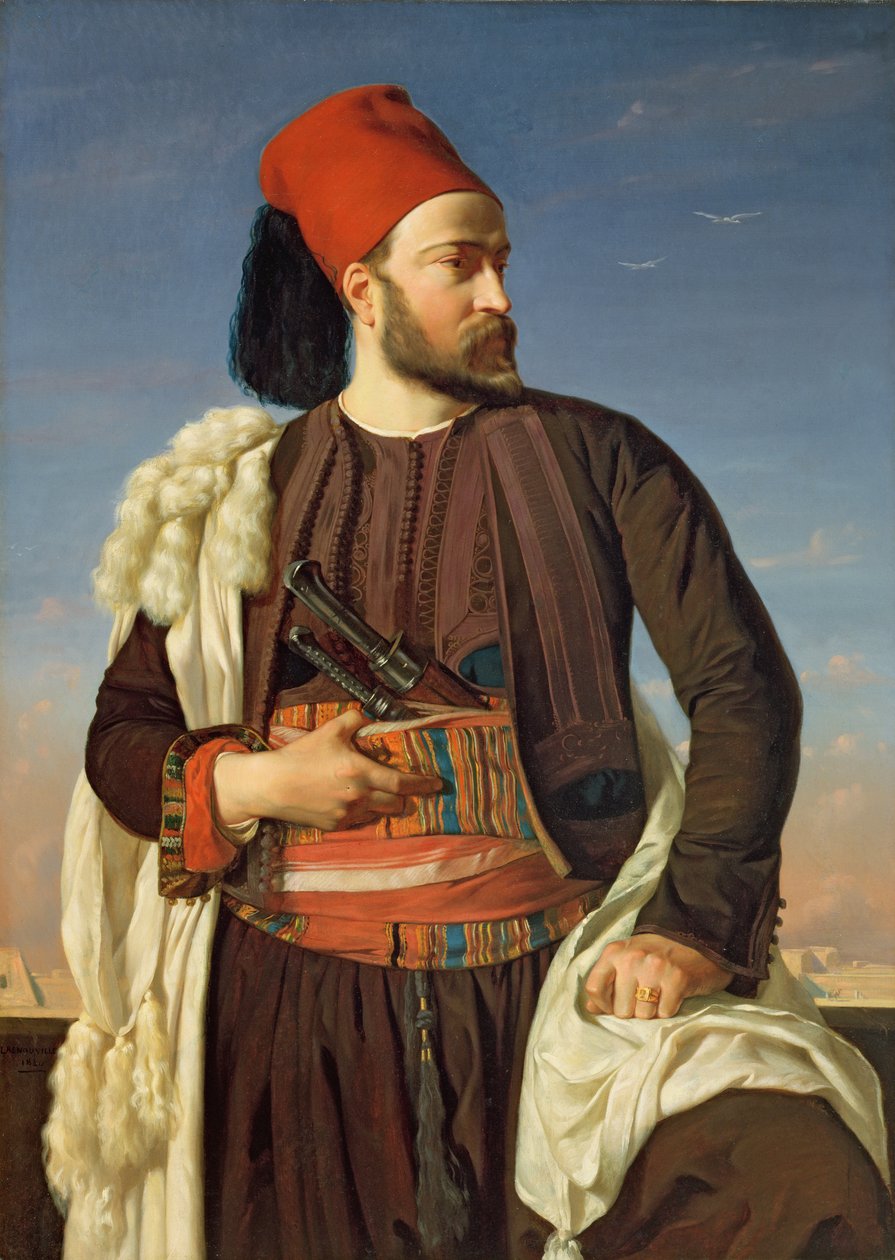1840年埃及军队制服的Leconte de Floris画像 作者 弗朗索瓦·利昂·本努维尔