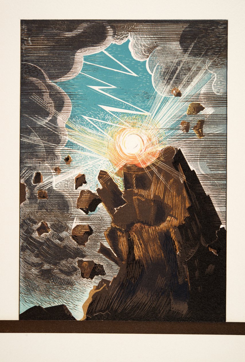 来自普罗米修斯的插图由Aeschylus，酒吧束缚。 1941年（模版印刷） 作者 弗朗索瓦路易斯史密斯