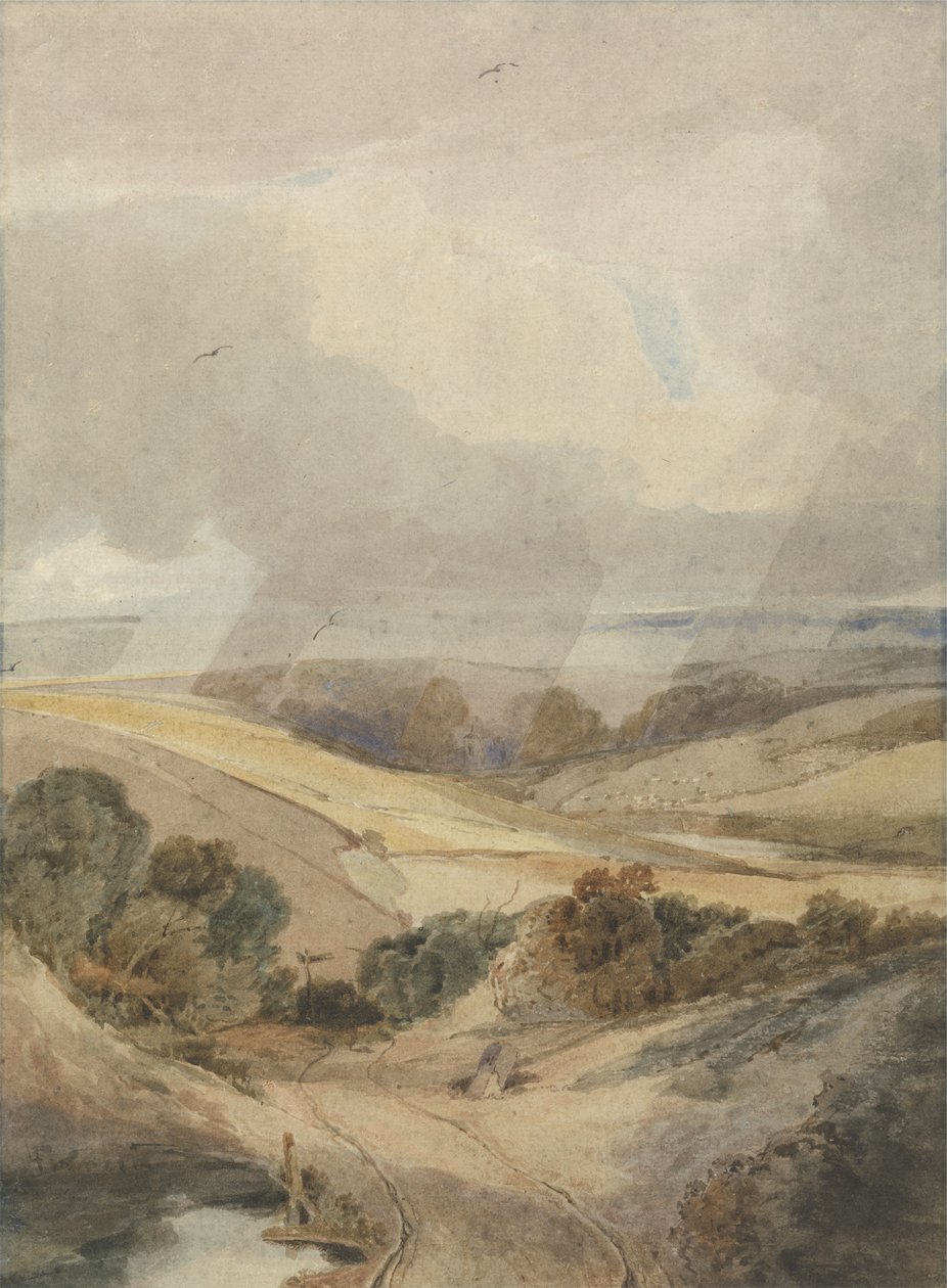 Mousehold Heath，Norwich，1808年（纸上写着） 作者 弗朗索瓦·路易斯·托马斯·弗朗西亚