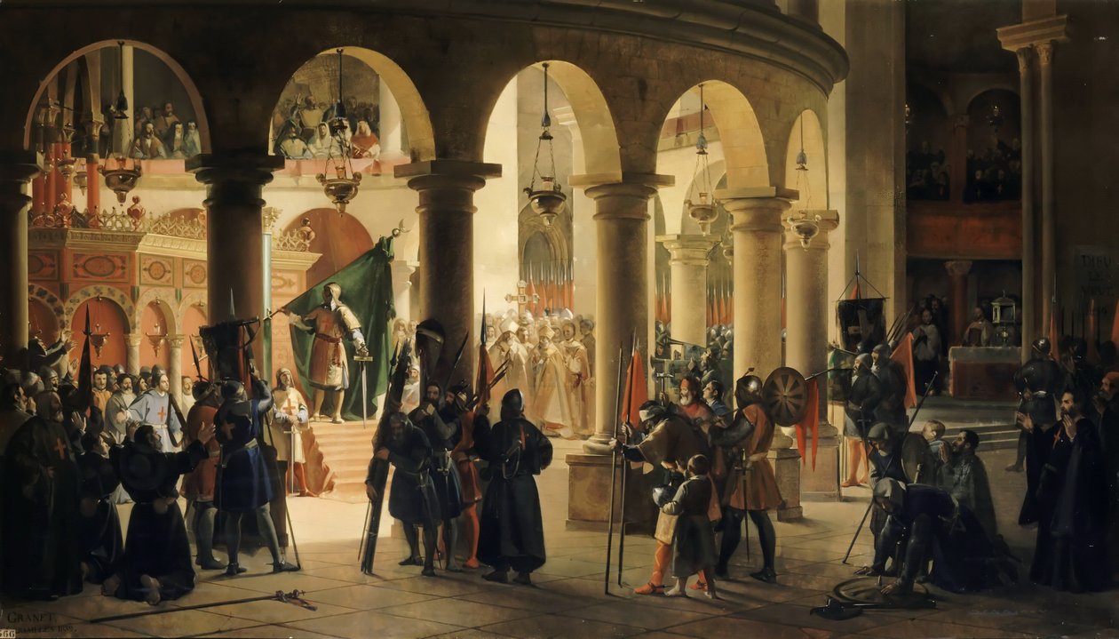Godefroy de Bouillon存放在圣墓教堂中，阿斯卡隆战利品 作者 弗朗索瓦·马里乌斯·格兰内特