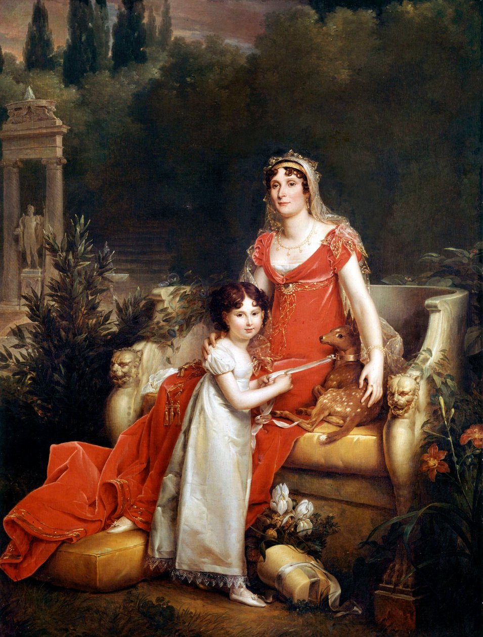 Elisa Bonaparte Baciocchi with her daughter 作者 弗朗索瓦·帕斯卡尔·西蒙·杰拉德男爵