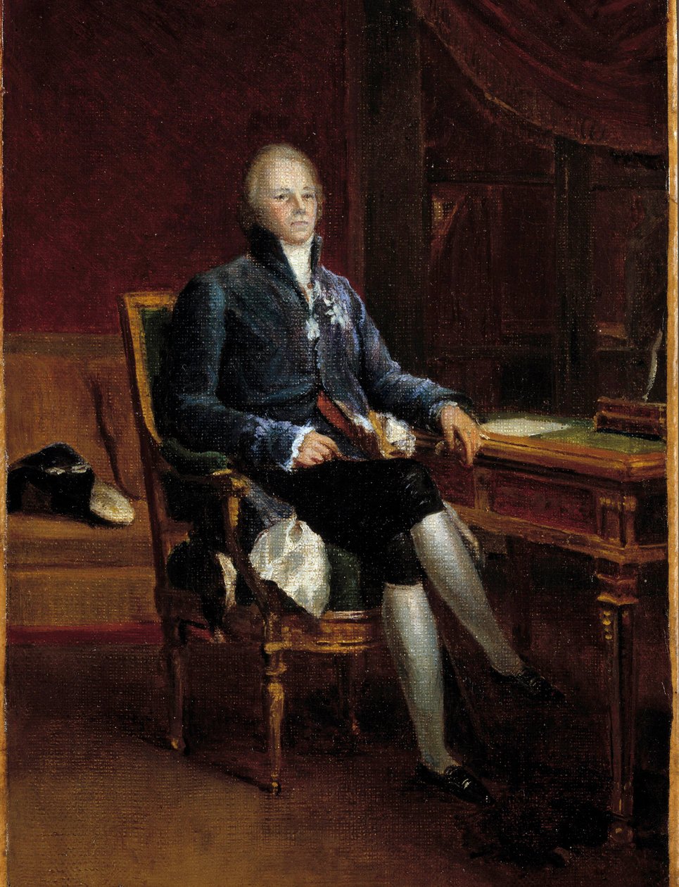 Charles Maurice de Talleyrand Perigord, Prince de Benevent (1754-1838) 的全长肖像 Francois Gerard (1770-1837) 的画作。 1808. 尺寸 0.32 x 0.22 m。 凡尔赛宫，城堡博物馆 作者 弗朗索瓦·帕斯卡尔·西蒙·杰拉德男爵