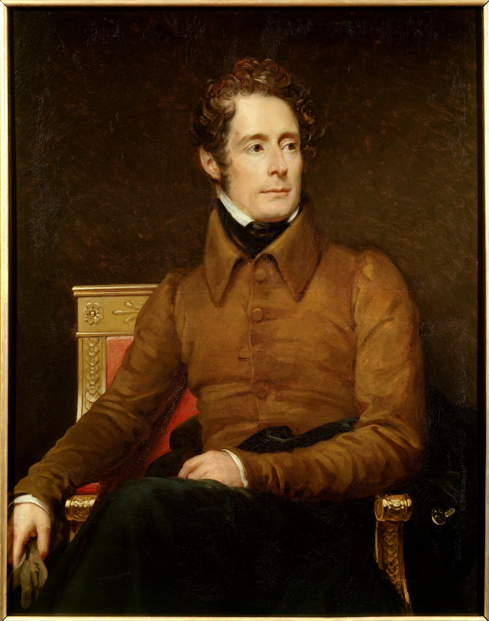 阿尔方斯·德·拉马丁 (1790-1869) 诗人和政治家的肖像 弗朗索瓦·杰拉德 (1770-1837) 作画，1830 年 1,18x0,91 m 作者 弗朗索瓦·帕斯卡尔·西蒙·杰拉德男爵