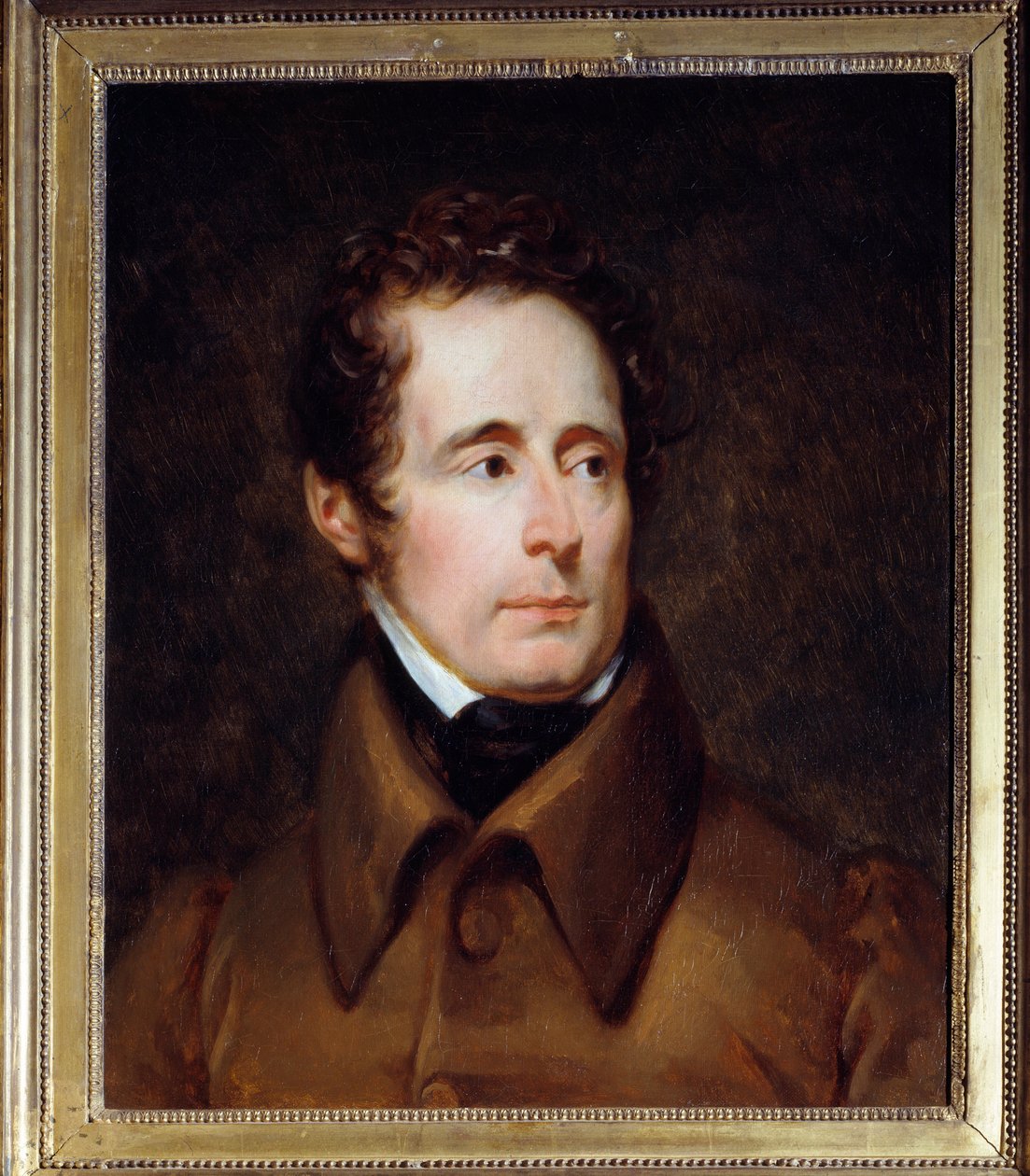 Alphonse de Lamartine (1791-1869) 的肖像，法国作家和政治家。 弗朗索瓦·杰拉德 (1770-1837) 的画作 作者 弗朗索瓦·帕斯卡尔·西蒙·杰拉德男爵