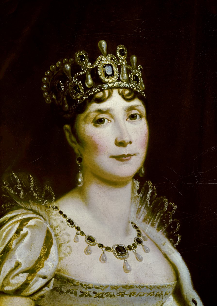 Josephine de Beauharnais (1763-1814) 的肖像，法国帝国服装，面部细节。 弗朗索瓦·杰拉德 (1770-1837) 的画作，19 世纪太阳。 0.85 x 0.67 m Malmaison musee du chateau 作者 弗朗索瓦·帕斯卡尔·西蒙·杰拉德男爵