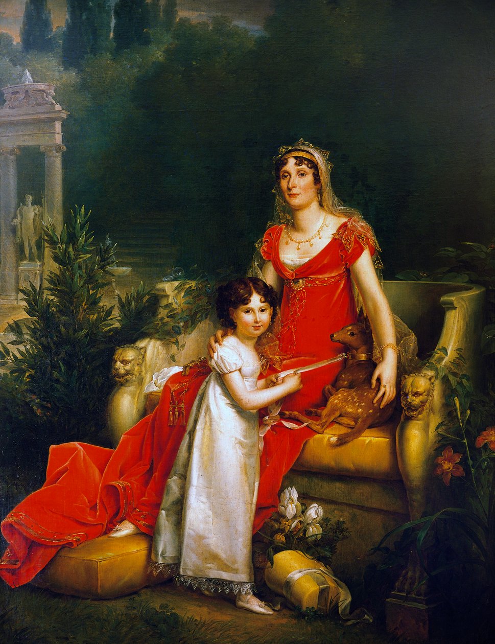 玛丽亚-安娜-波拿巴的画像，又称艾莉莎-巴乔奇（Ajaccio 1777-Trieste 作者 弗朗索瓦·帕斯卡尔·西蒙·杰拉德男爵