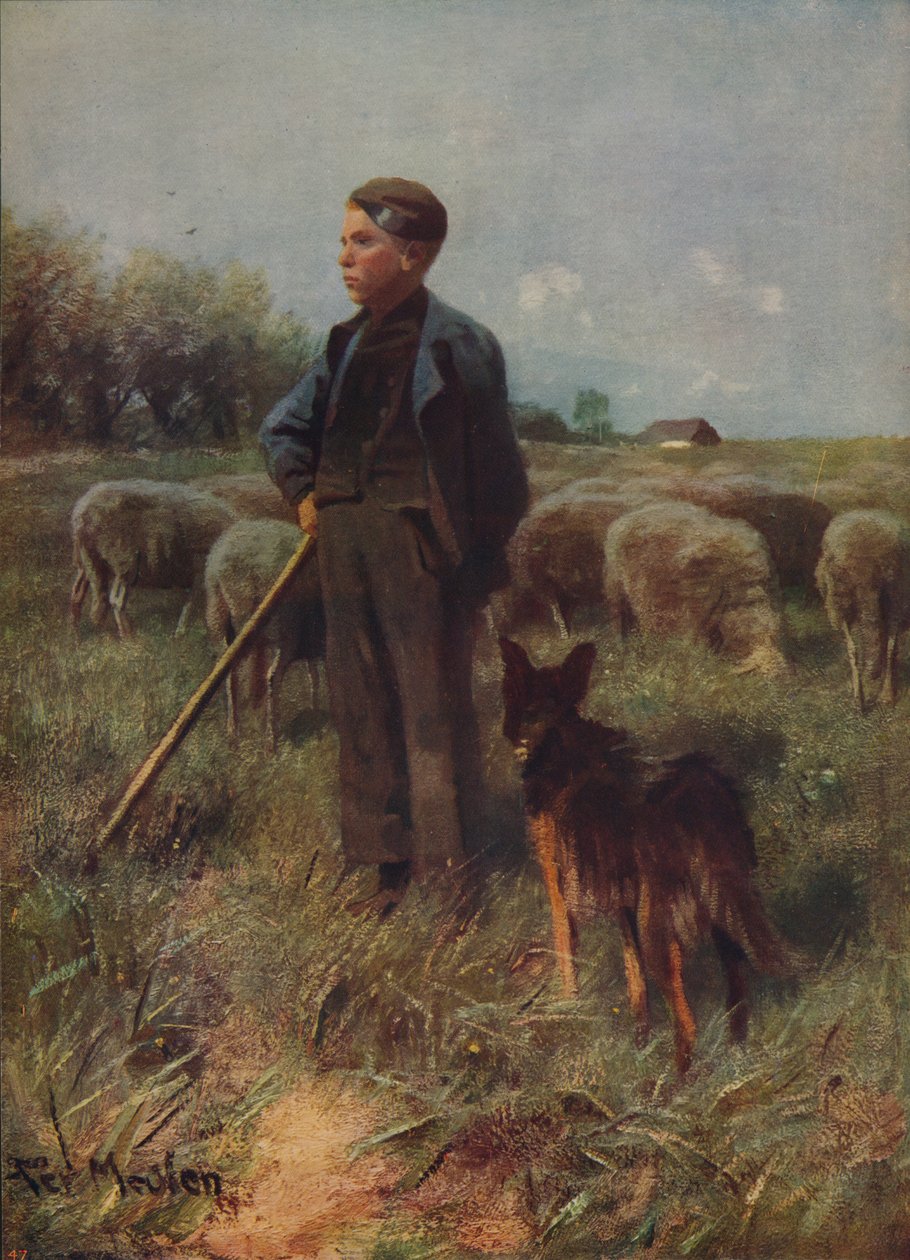 青年牧羊人，c1915 作者 弗朗索瓦·彼得·梅伦