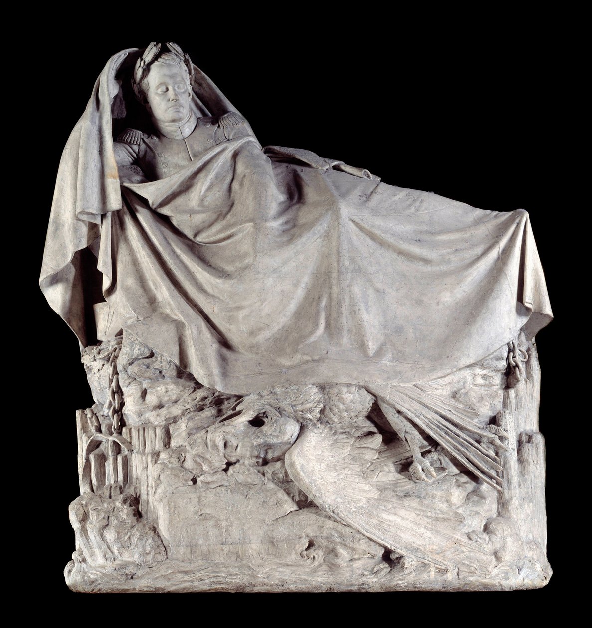 Emperor Napoleon I (1769-1821) awakening to the immortalite. Sculpture on plaster by Francois Rude (1784-1855) 1842 Paris, musee d