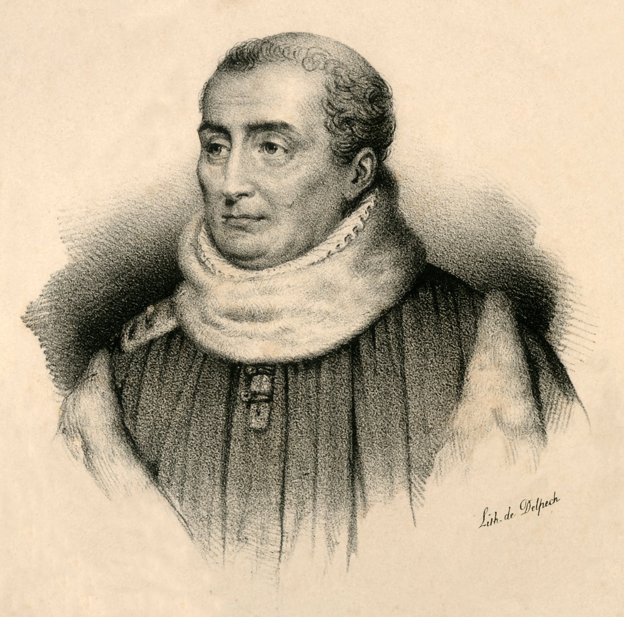 克里斯托弗·德·图（Christophe de Thou），1508-1582年，c1830。 作者 弗朗索瓦·塞拉芬·德尔佩奇