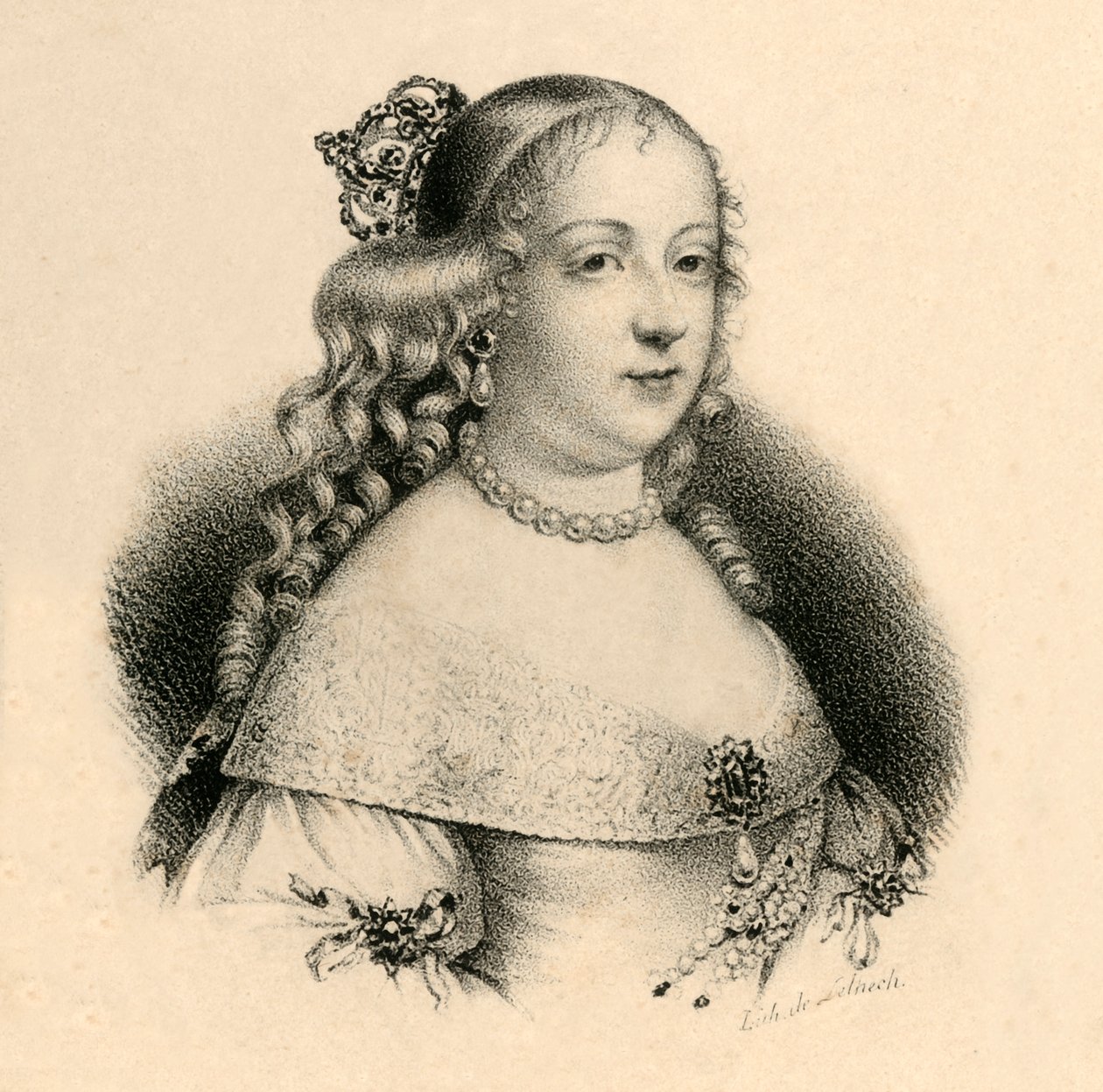 玛丽·特里斯·达特里希（Marie Therese dAutriche），1717-1780，c1830。 作者 弗朗索瓦·塞拉芬·德尔佩奇
