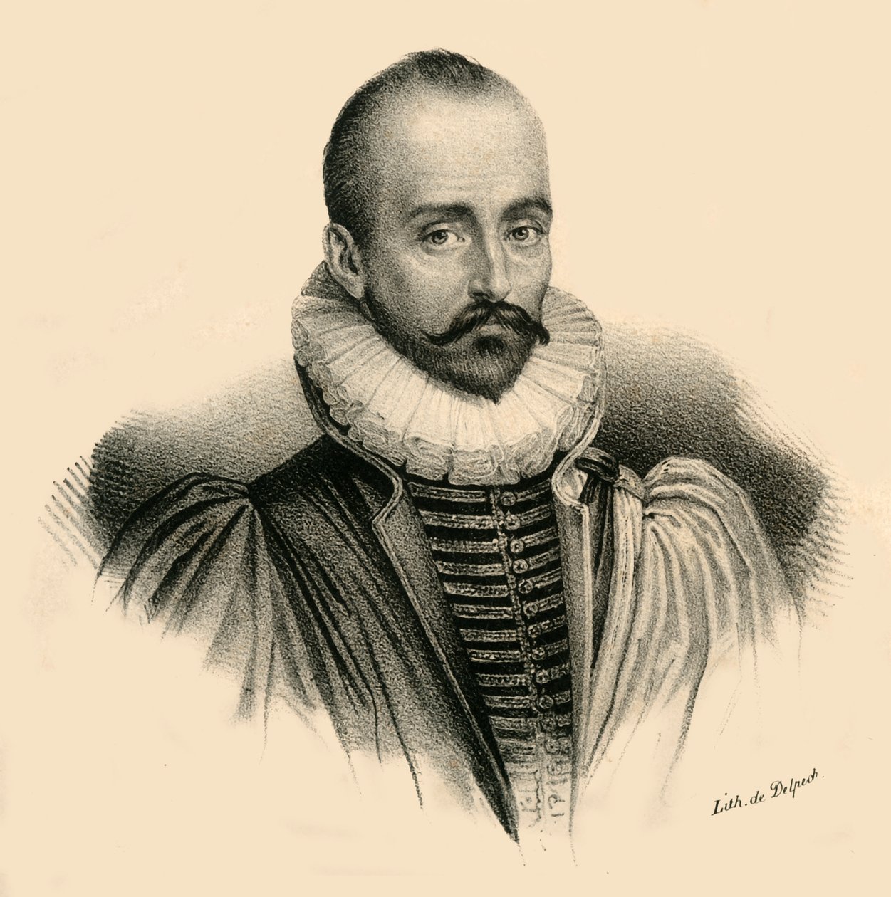 亲爱的de Montaigne，1533-1592，c1830。 作者 弗朗索瓦·塞拉芬·德尔佩奇