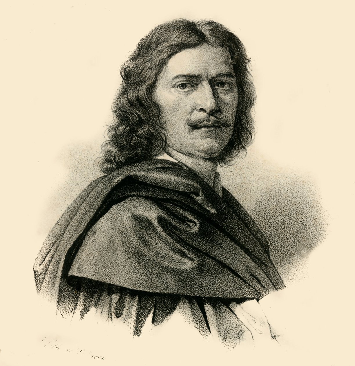 尼古拉斯·普桑（Nicolas Poussin），1594-1665年，c1830。 作者 弗朗索瓦·塞拉芬·德尔佩奇