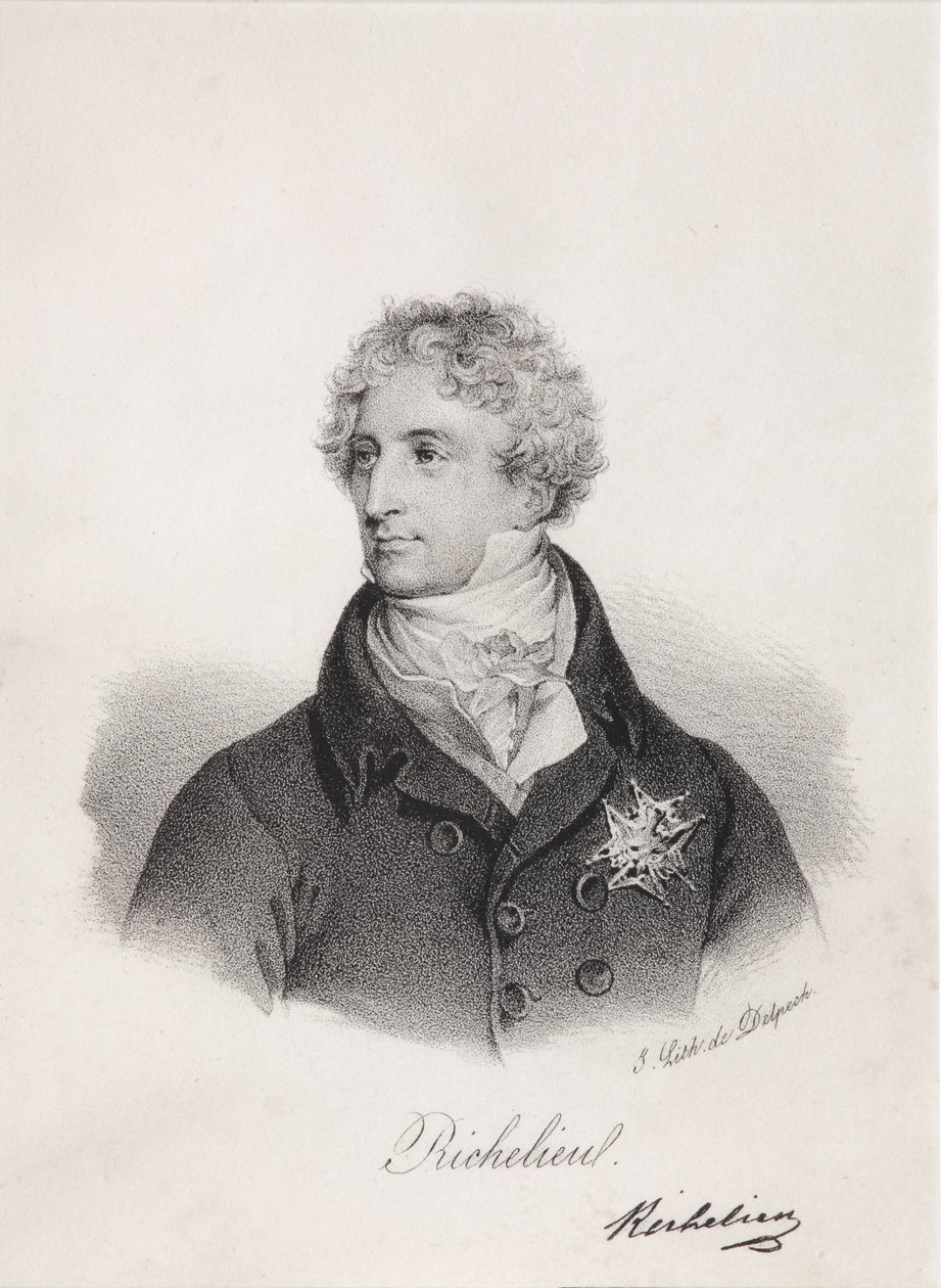 Armand Emmanuel du Plessis肖像，黎塞留公爵，1820年代 作者 弗朗索瓦·塞拉芬·德尔佩奇