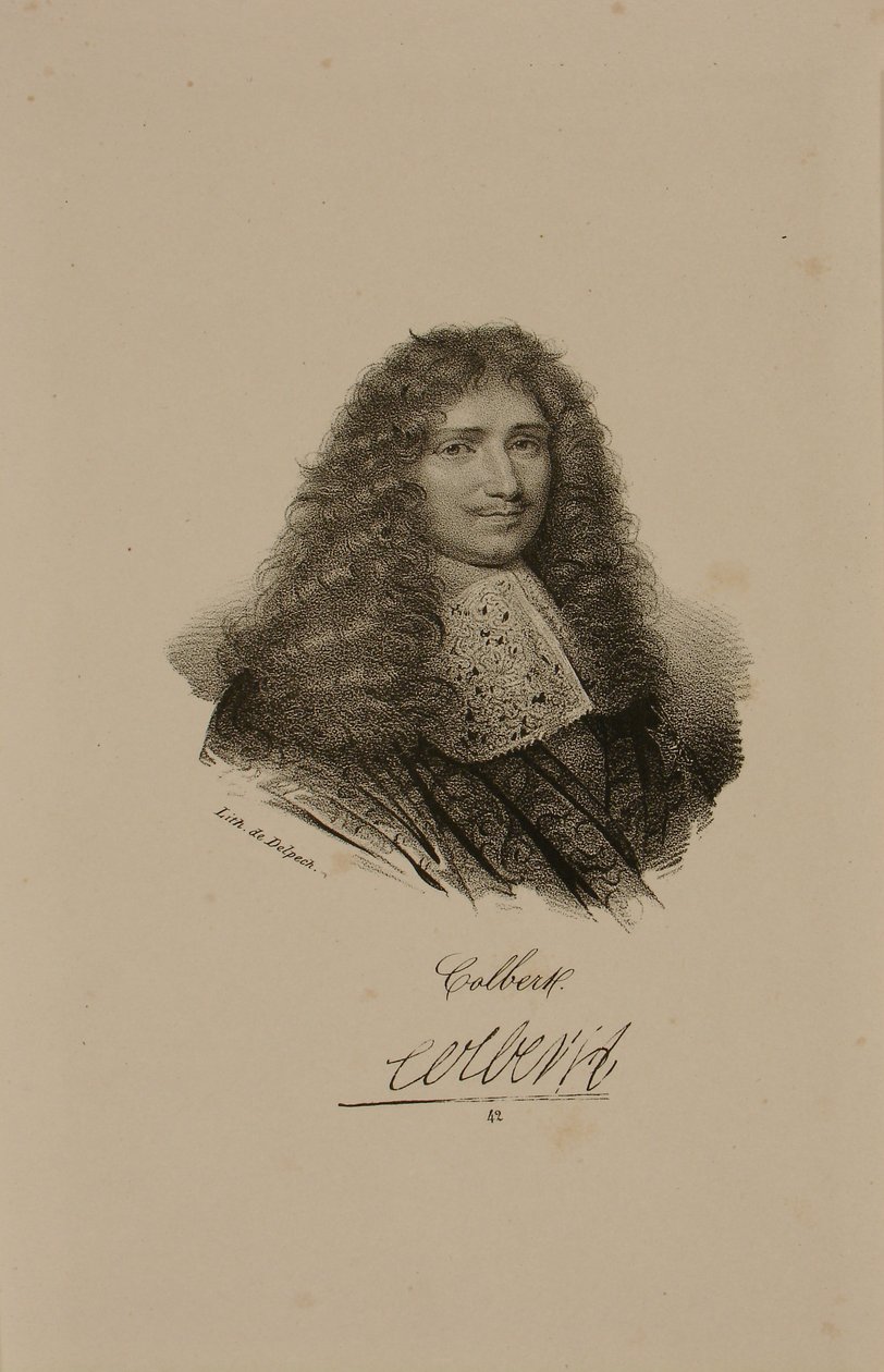 Jean Baptiste Colbert的肖像（1619-83） 作者 弗朗索瓦·塞拉芬·德尔佩奇