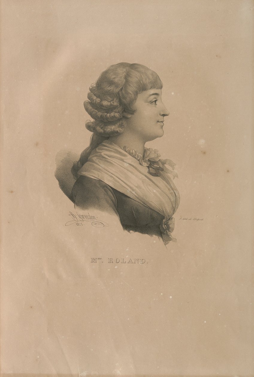 罗兰夫人的肖像1754-1793，1825年。 作者 弗朗索瓦·塞拉芬·德尔佩奇