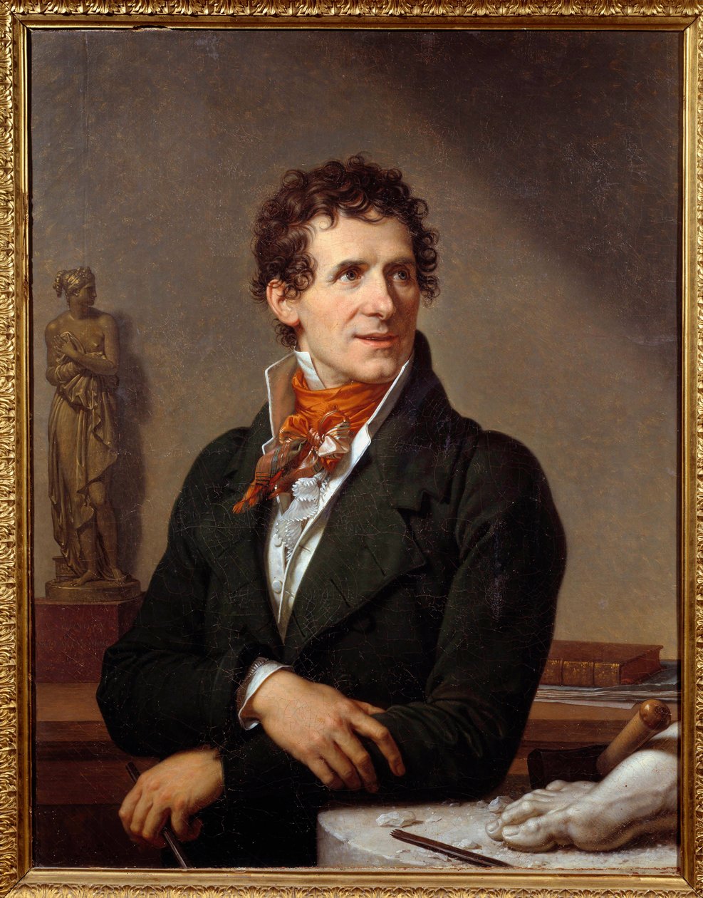 Portrait of the sculptor Antonio Canova (1757-1822) Painting by Xavier Fabre (1766-1837) 1812 Dim. 0,91x0,7 m Montpellier, musee Fabre - Portrait of the Italian sculptor Antonio Canova (1757-1822). Painting by Francois Xavier Fabre (1766-1837) 作者 弗朗索瓦·泽维尔·法布尔