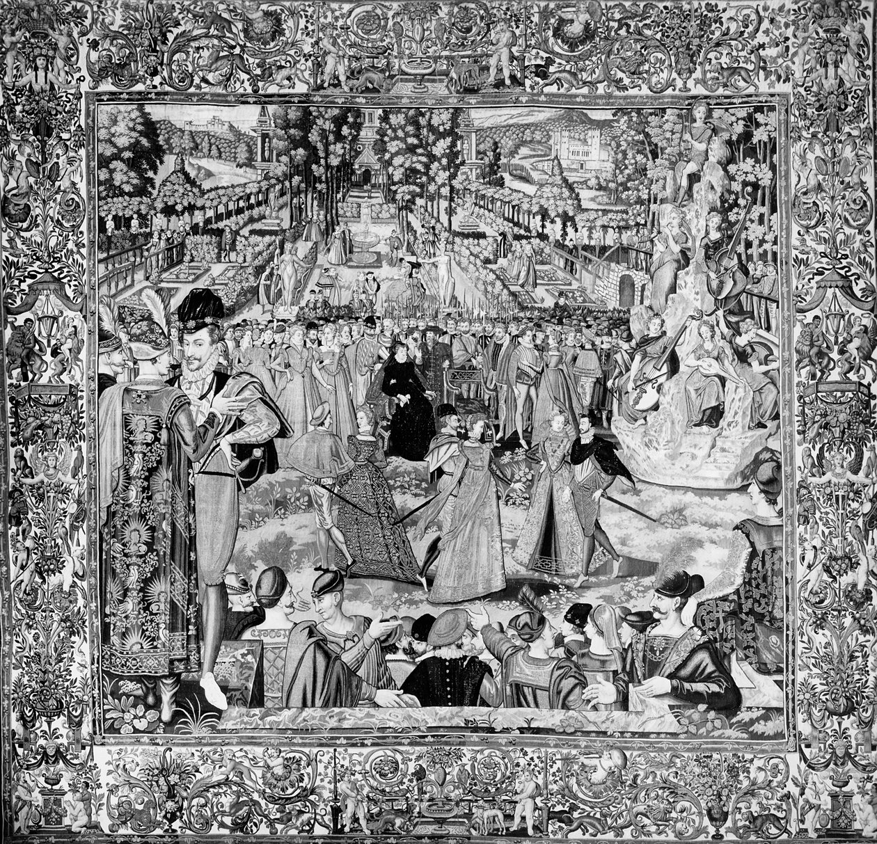 凯瑟琳·德·梅迪奇（1519-89）和亨利三世（1551-89）出席的波兰大使纪念活动 作者 弗朗索瓦·康奈尔之后