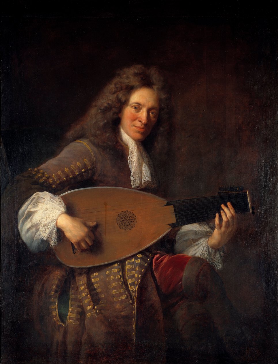 Charles Mouton 肖像 (1626-1710) luthist 弗朗索瓦·德·特洛伊 (Francois de Troy) (1645-1730) 1690 年作画 1,38x1,06 米 作者 弗朗索瓦·德·特洛伊