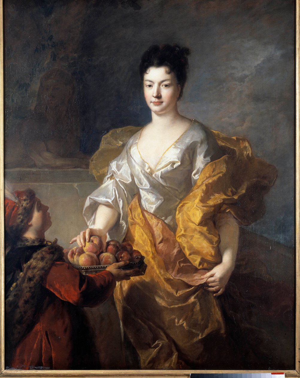 力量公爵夫人的画像。弗朗索瓦-德-特洛伊（1645 - 1730）的画作 作者 弗朗索瓦·德·特洛伊
