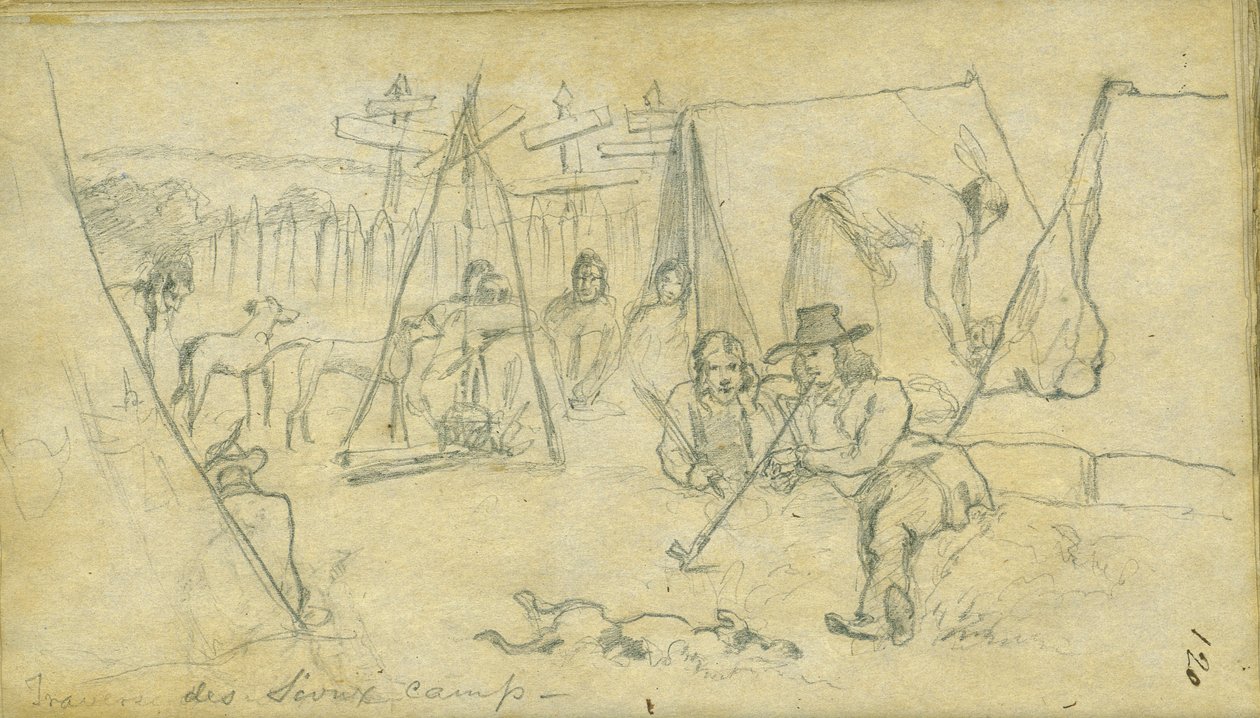 穿越苏族营地，1851年 作者 弗兰克·布莱克威尔·梅耶