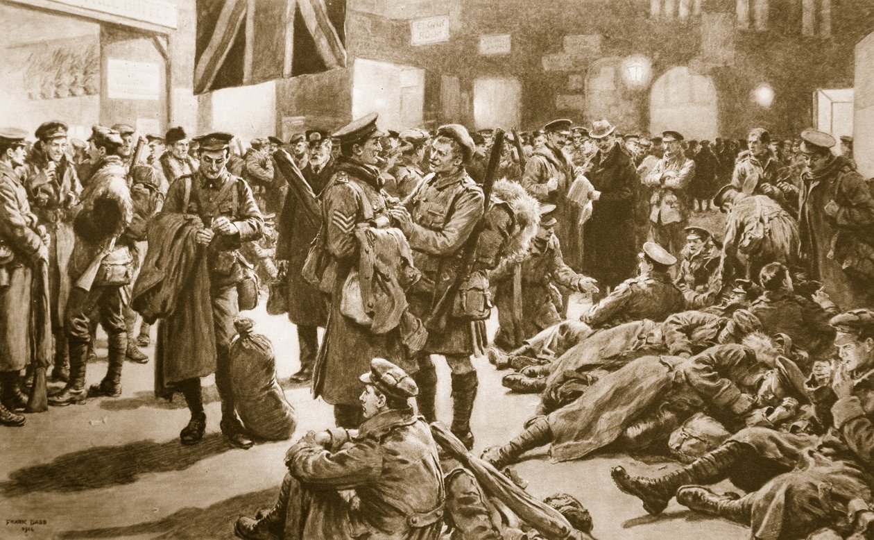 在短暂的休假之后：英国退伍军人等待1914年至1919年在维多利亚的法兰德斯战壕 作者 弗兰克·达德