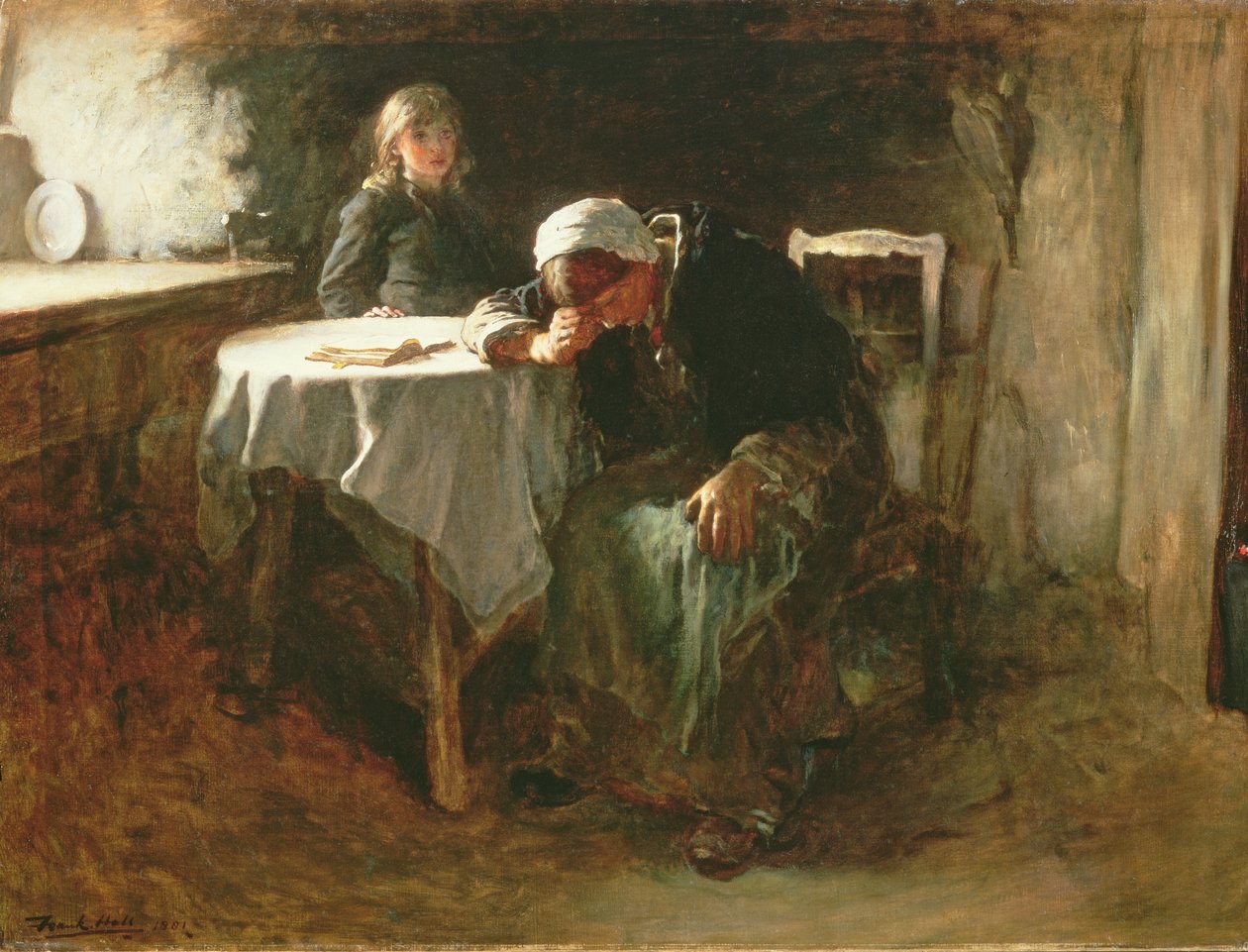 绝望，1881年 作者 弗兰克·霍尔