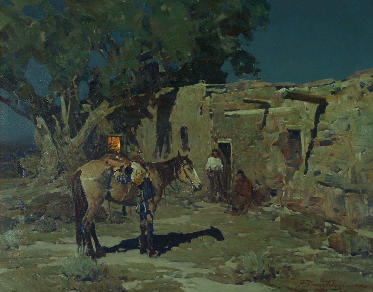 在Old Isleta，1935年 作者 弗兰克·坦尼·约翰逊